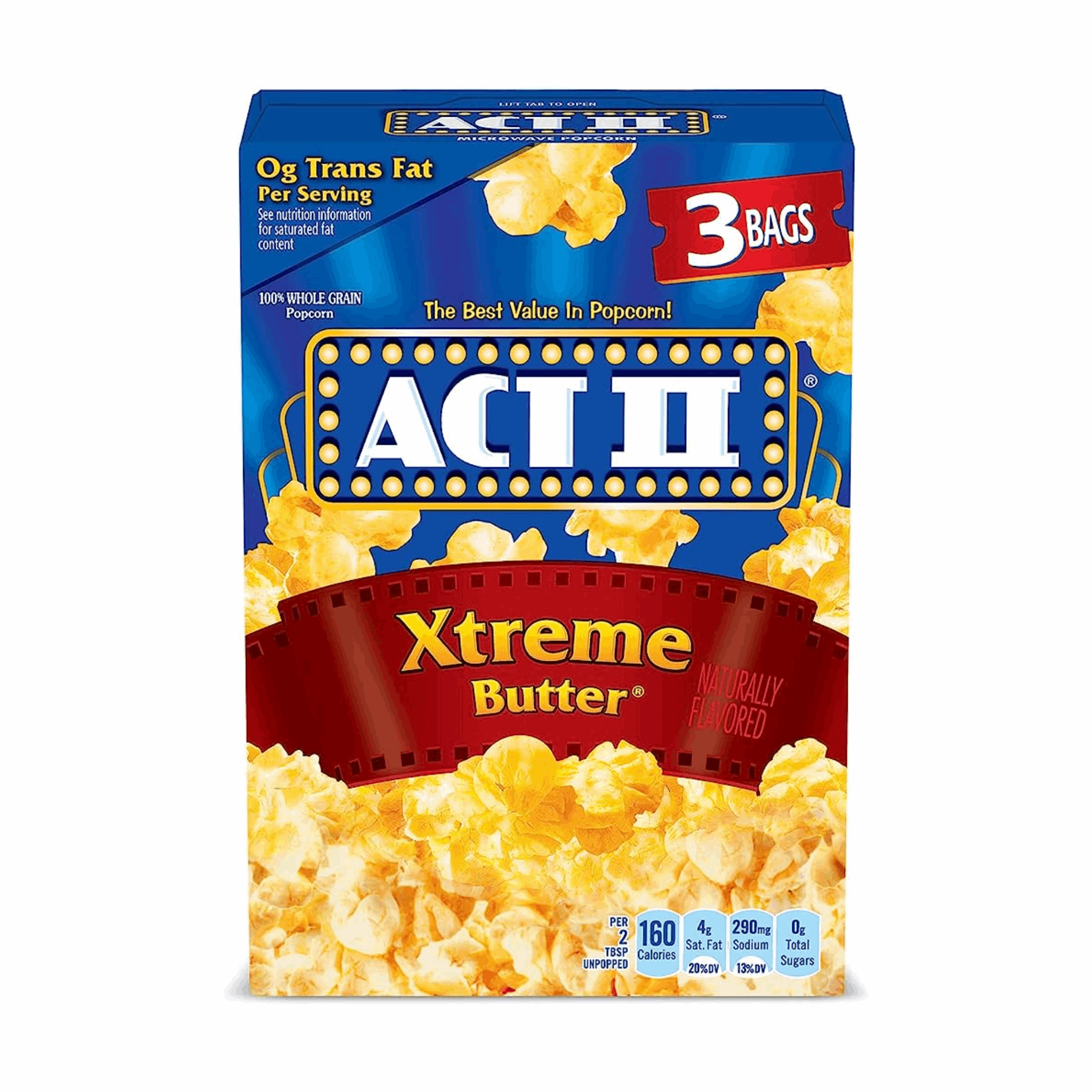 Act II XTREME Butter Popcorn 3 Bags