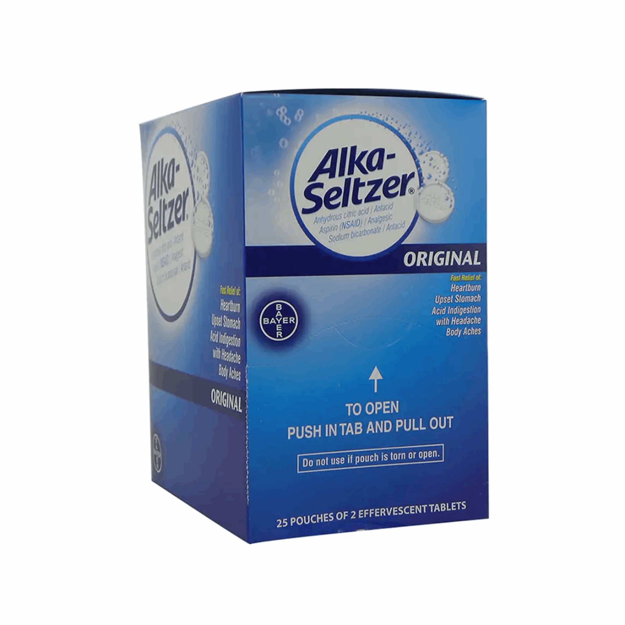 Alka-Seltzer Antaci Original 25 Pouches of 2 Tablets