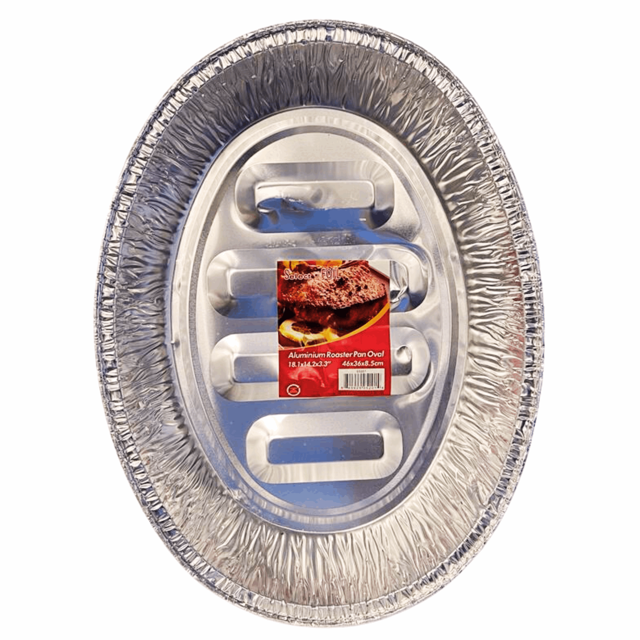 Aluminum Roaster Pan Oval 18.1in x 14.2in x 3.3in