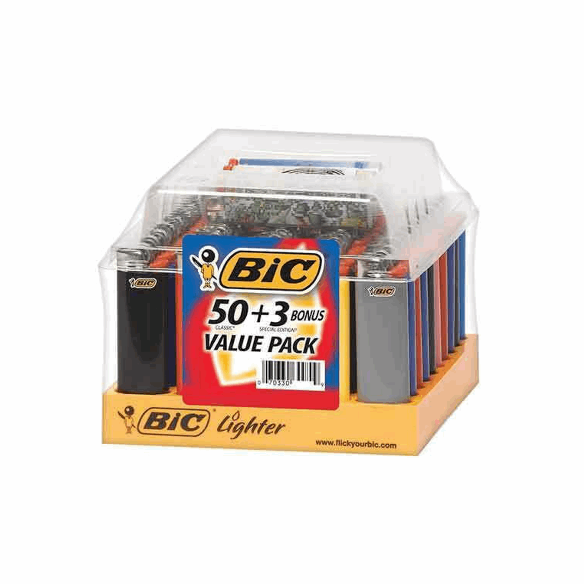 BIC Classic Lighters 50ct + 3 Special Editions