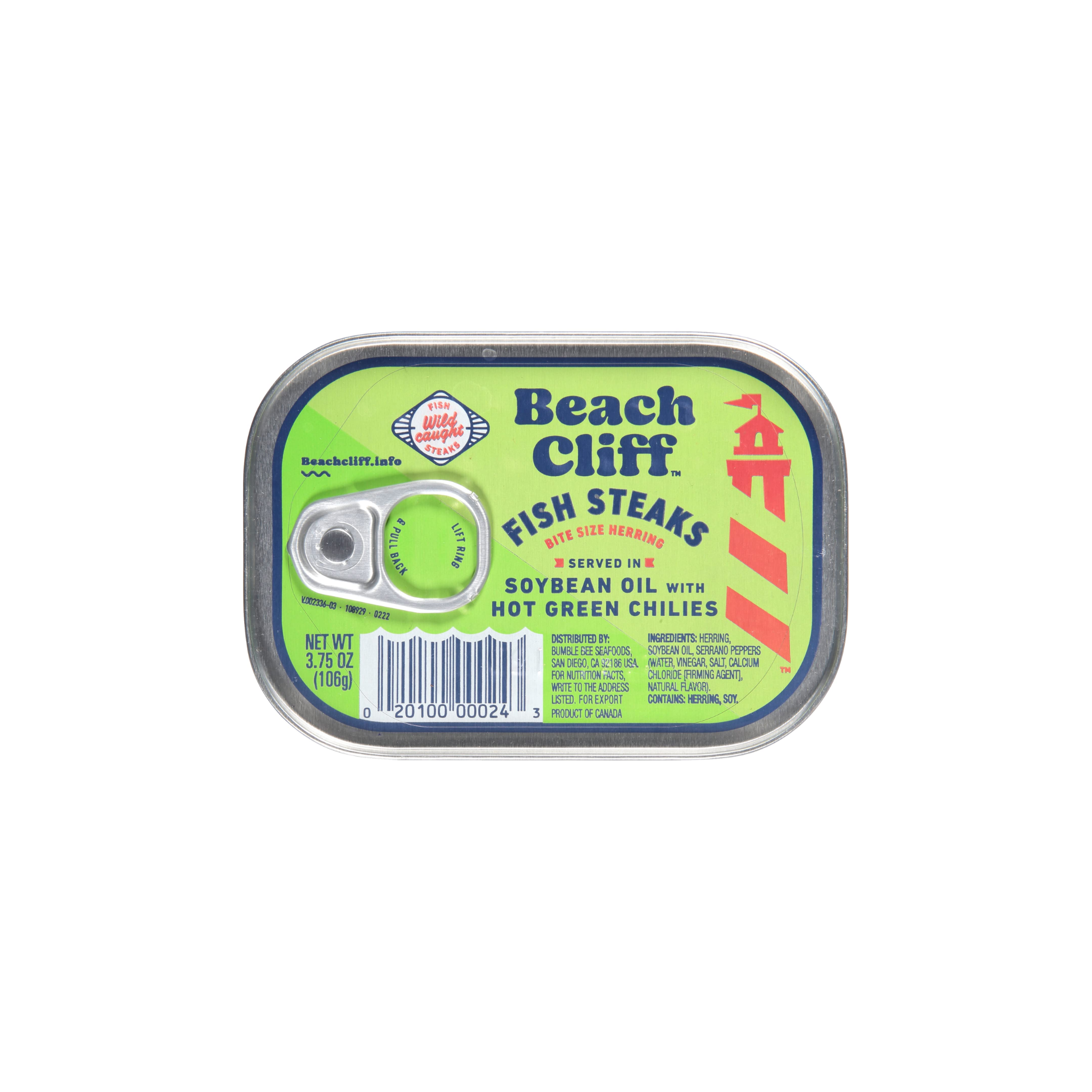 Beach Cliff Fish Steaks in Soybean Oil w/ Hot Chilies 3.75oz