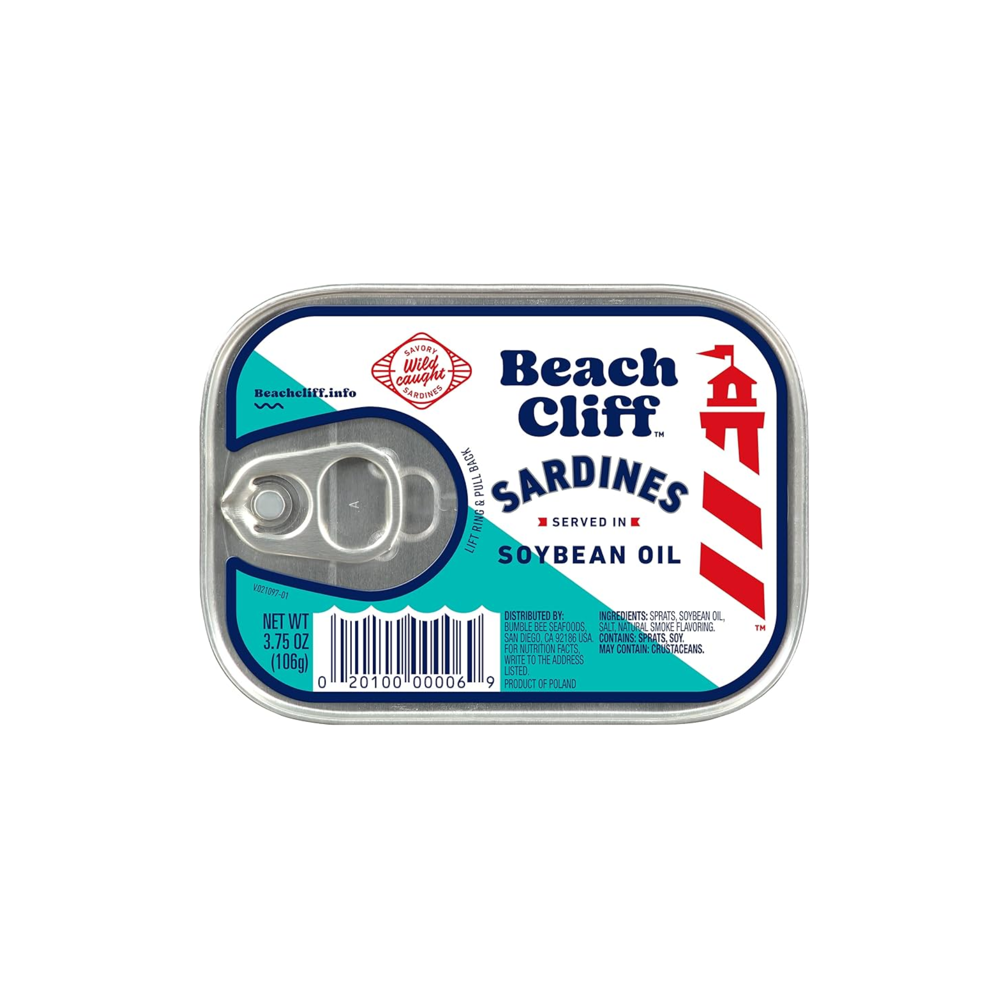 Beach Cliff Sardines in Soybean Oil 3.75oz