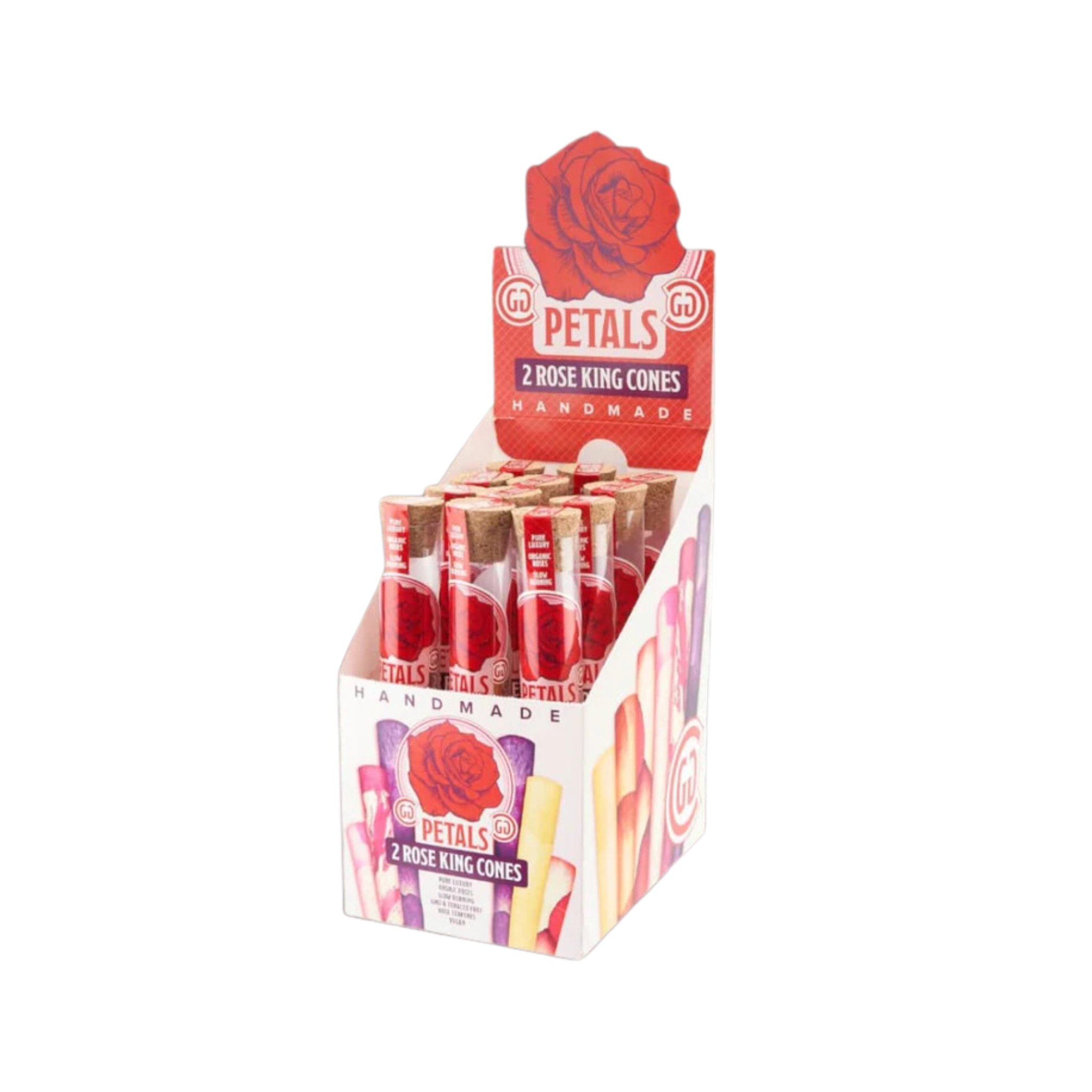 CaliGreenGold - Rose Petal King Cones 3ct (12 Tubes)