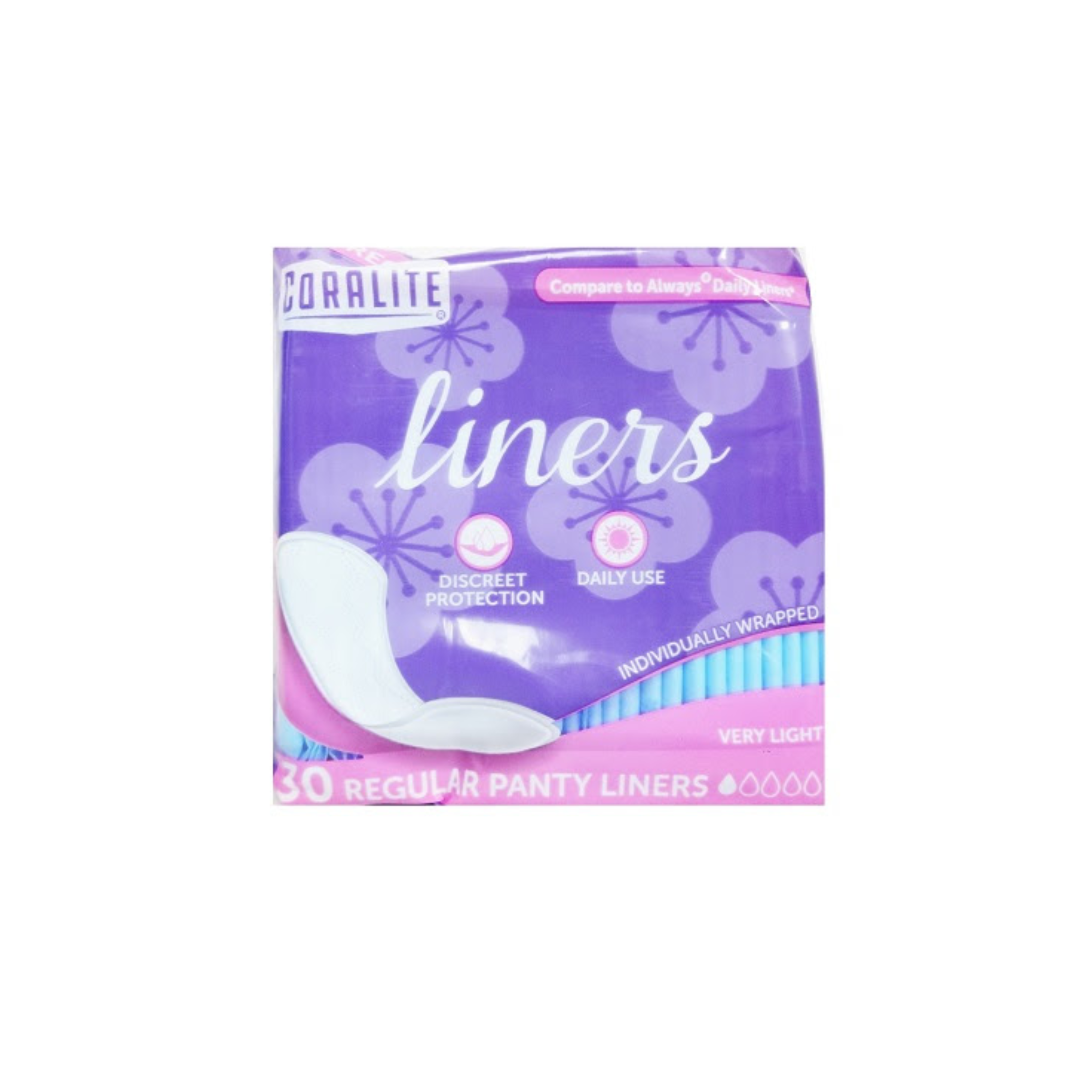 Coralite Regular Panty Liners 30ct