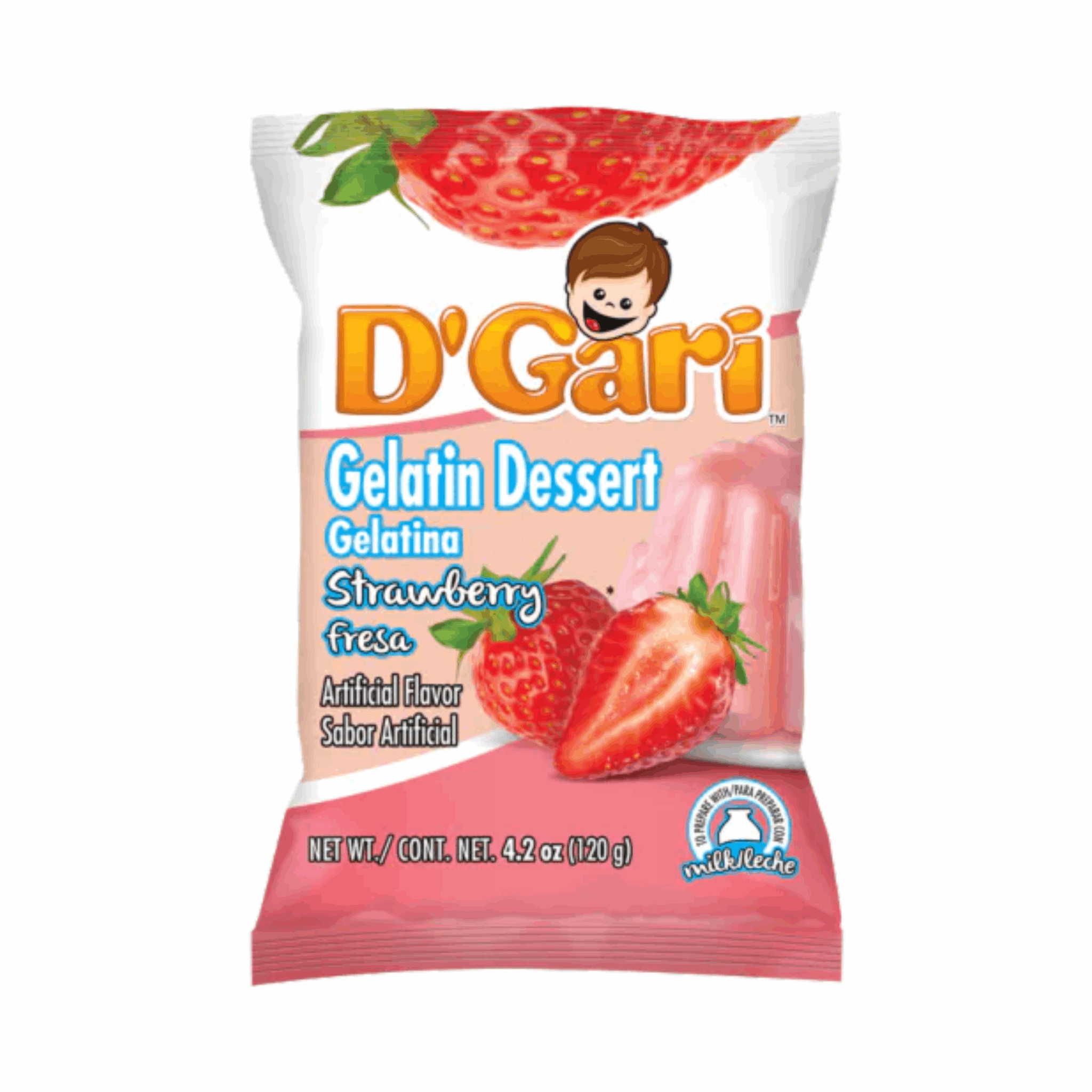 D'Gari Strawberry Milk Gelatin Dessert  4.2oz