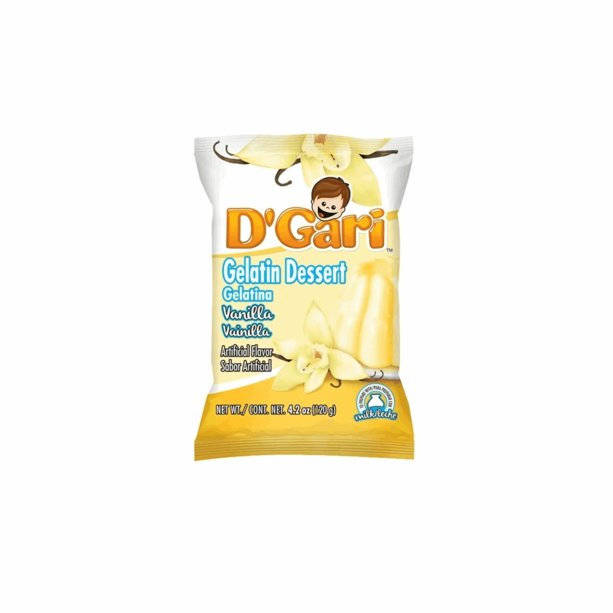 D'Gari Vanilla Gelatin Dessert 4.2oz (Case of 24)