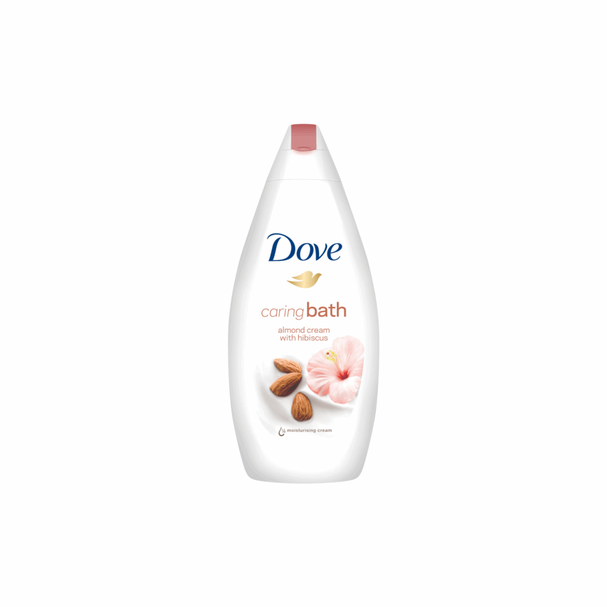 Dove Caring Bath Almond Cream with Hibiscus Body Wash 500ml (Case of 6)