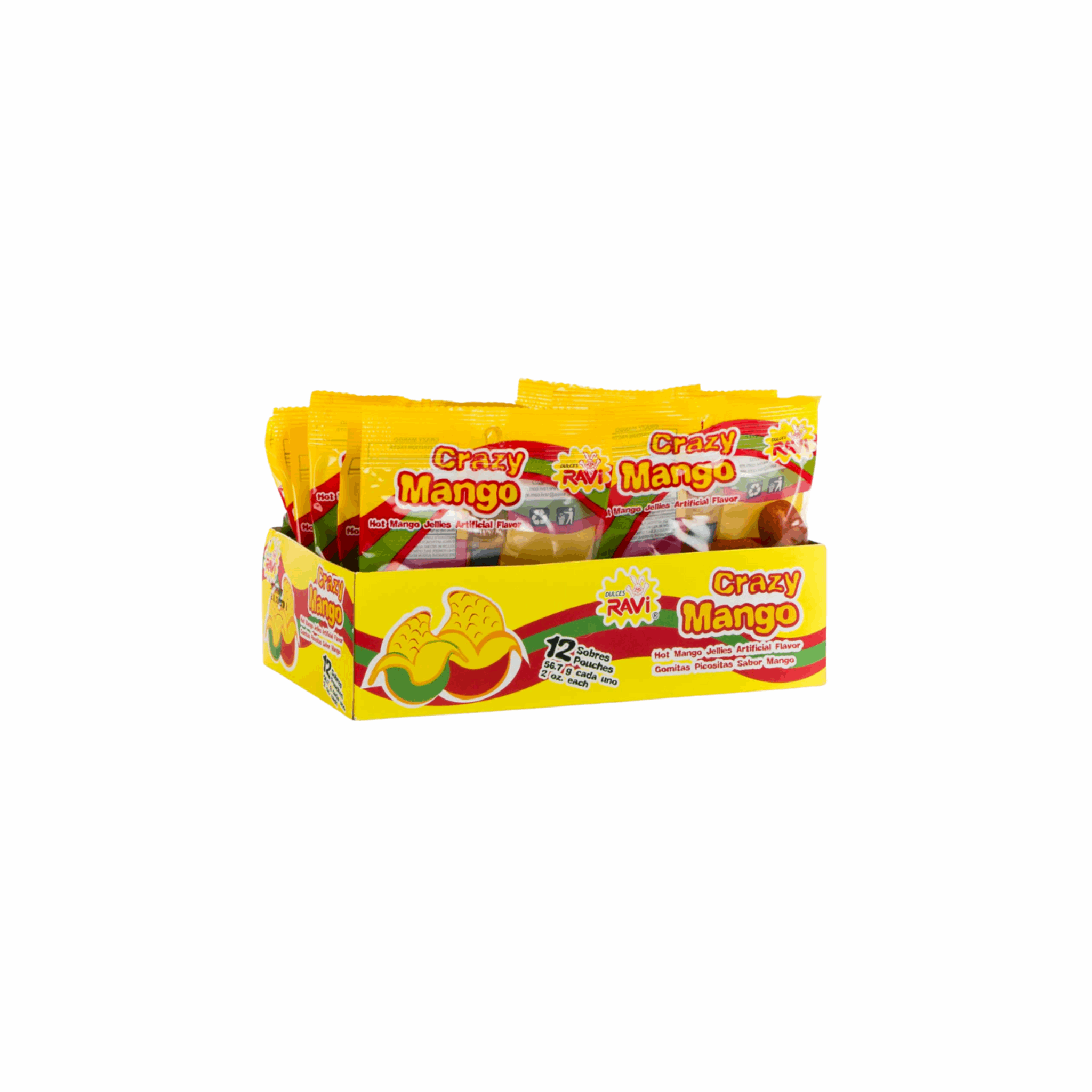 Dulces Ravi Crazy Mango Jellies 12ct