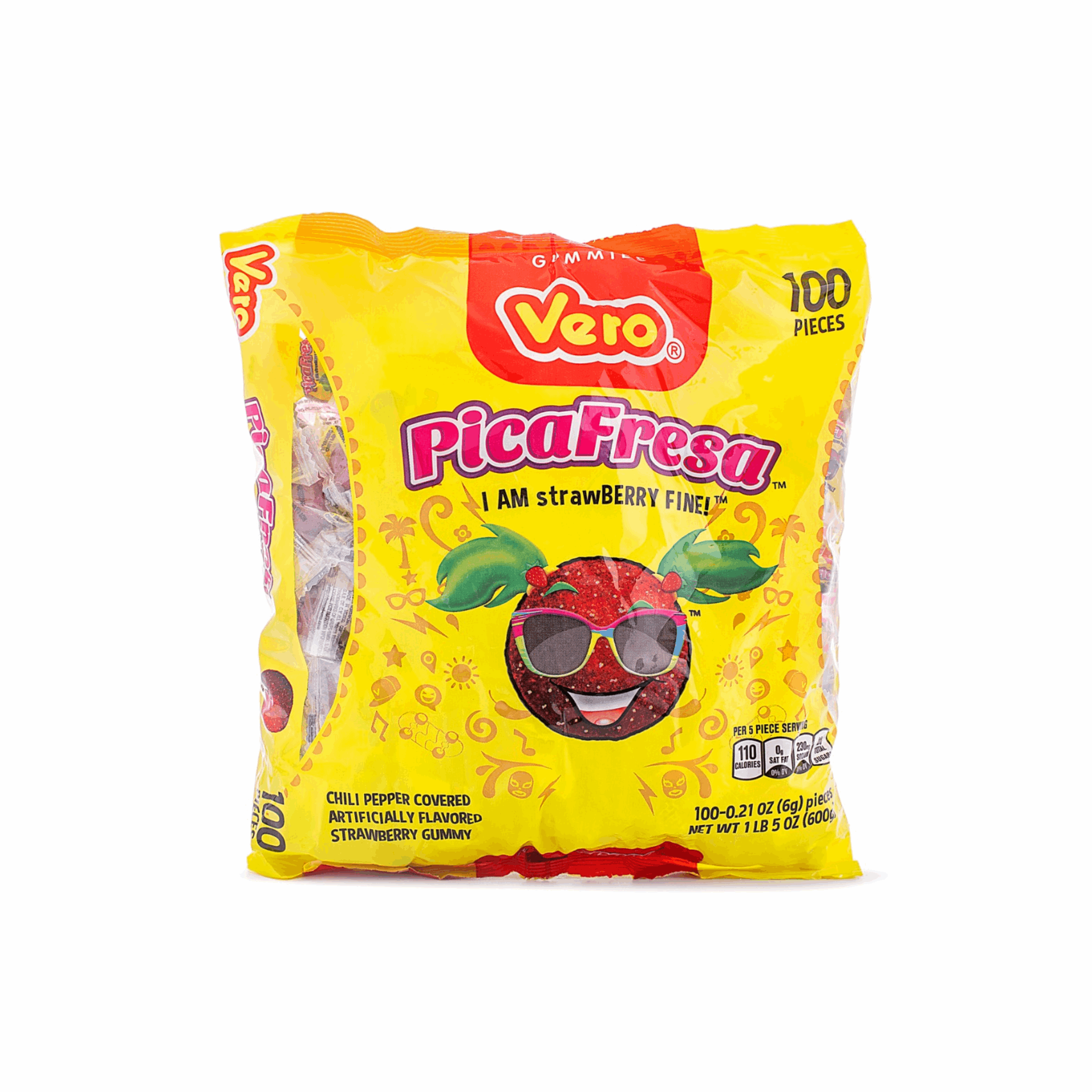 Dulces Vero Pica Fresa Chili Strawberry Flavor Gummy Mexican Candy