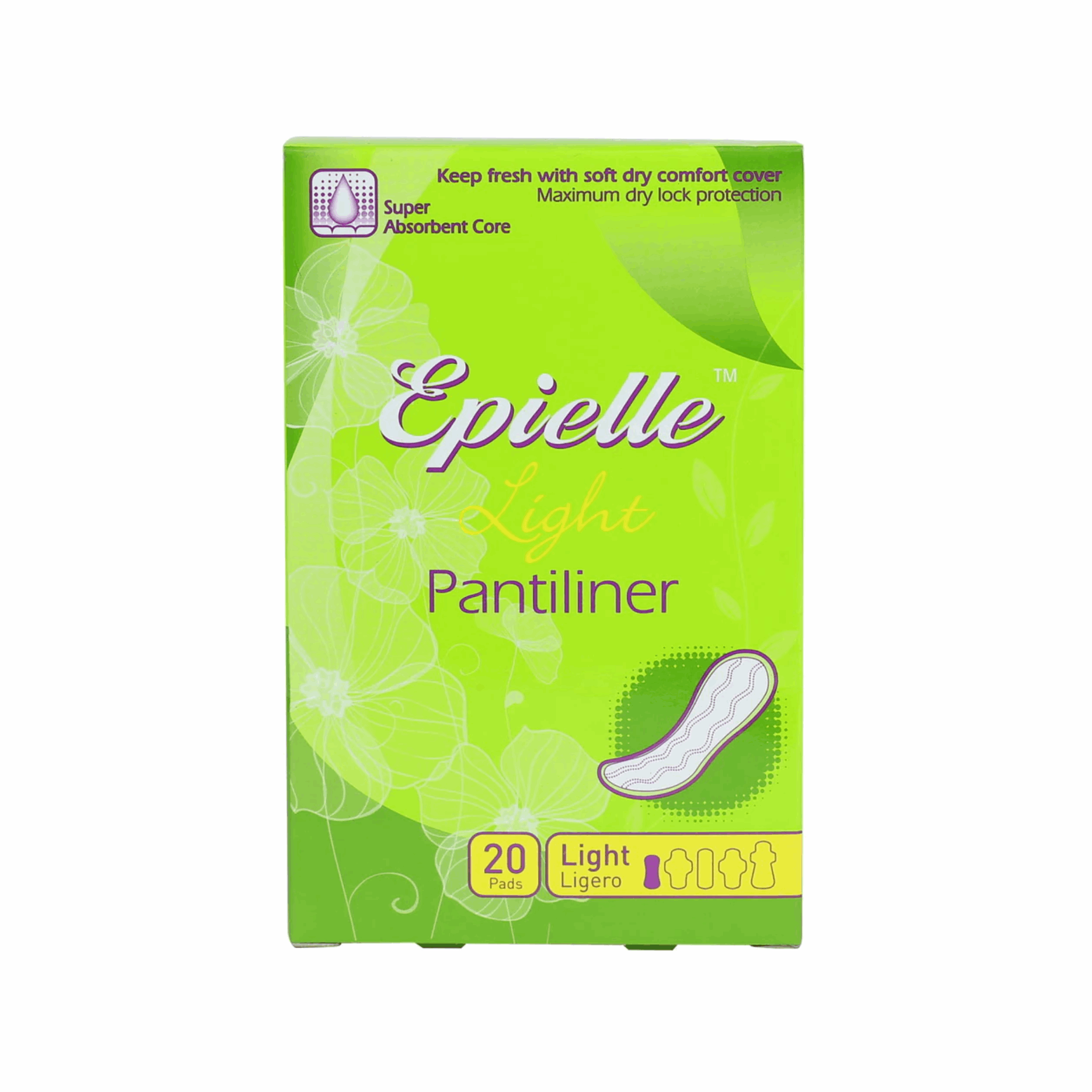 Epielle Light Pantiliner 20 Pads (Case of 24)