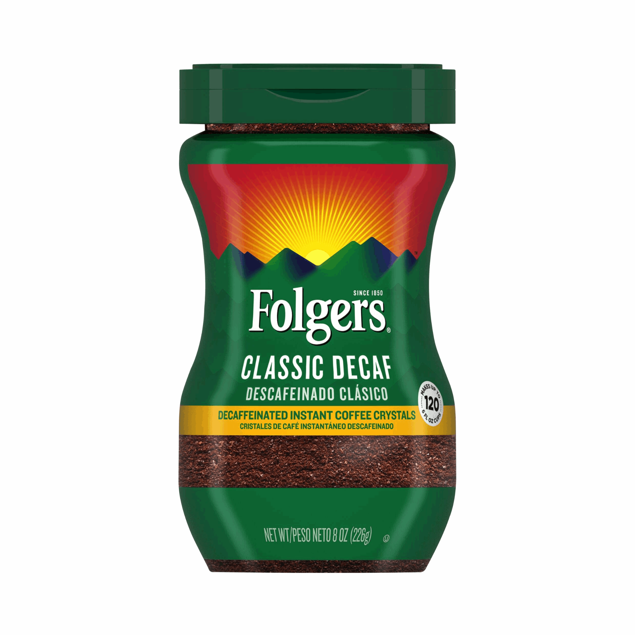 Folgers Decaf Instant Coffee 8oz (Case of 6)