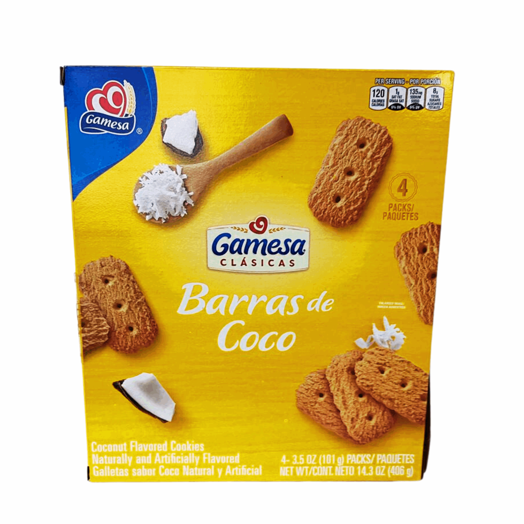 Gamesa Barras de Coco 4pk