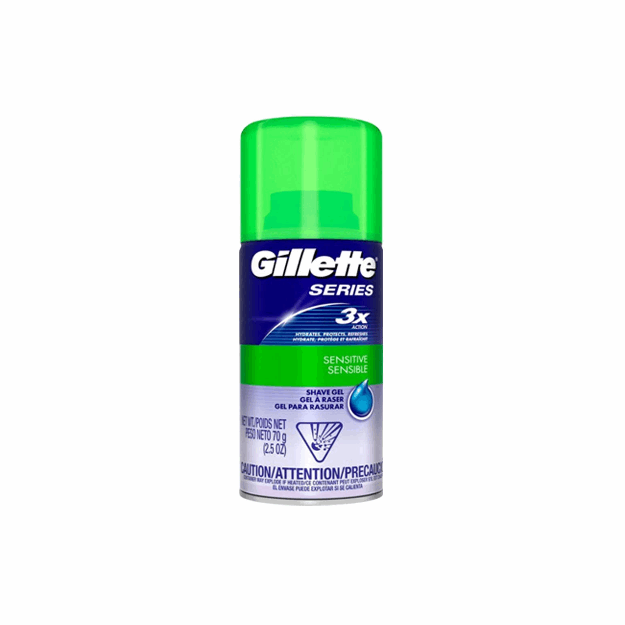 Gillette Series 3x Sensitive Shave Gel 2.5oz (Case of 6)