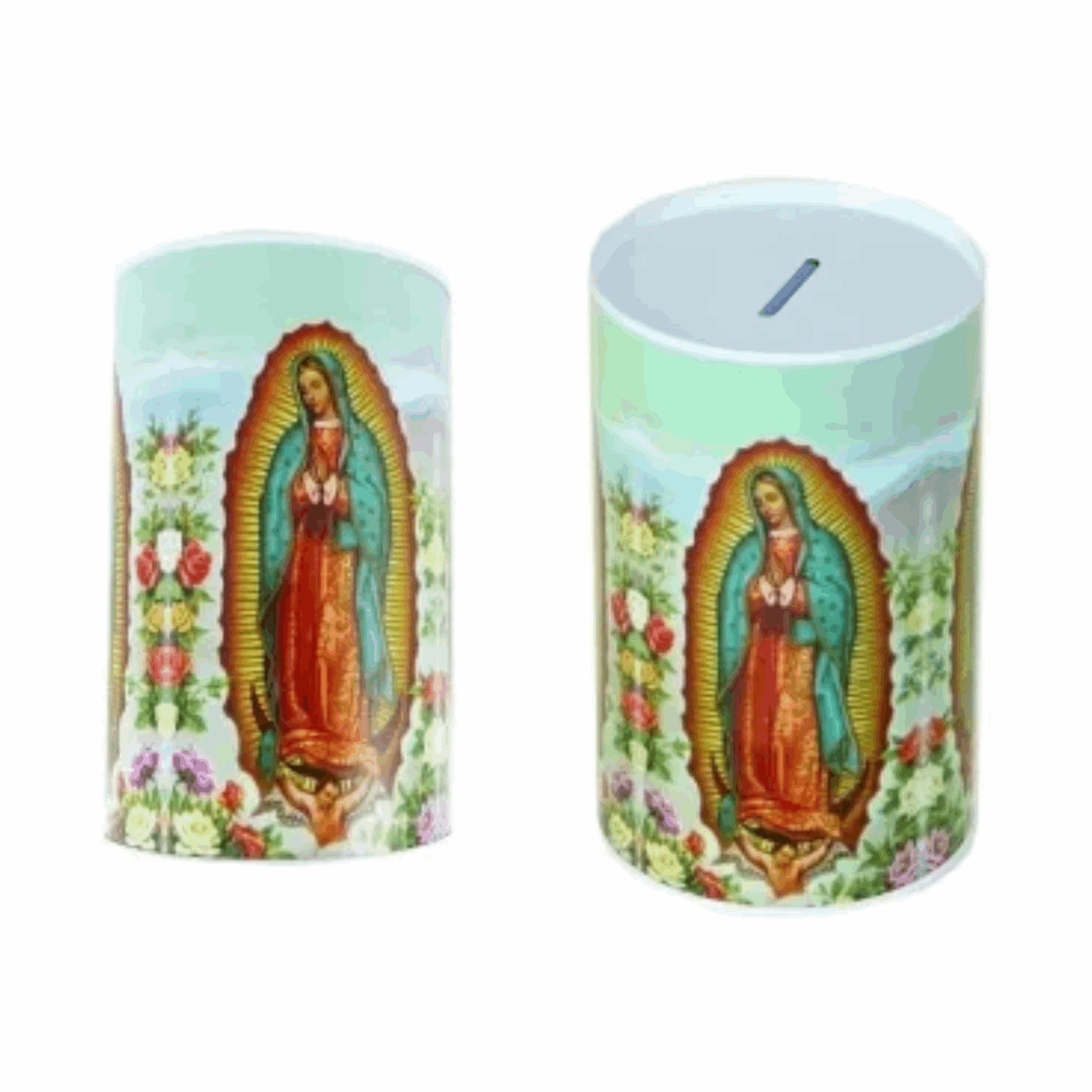 Guadalupe Tin Candle Small (Case of 48)