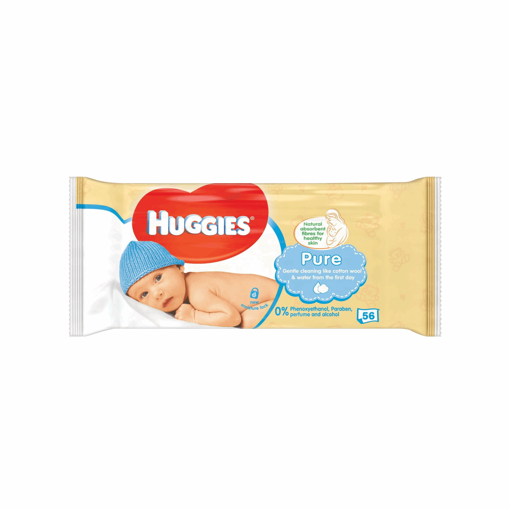 Huggies Pure Baby Wipes 56ct (Case of 12)