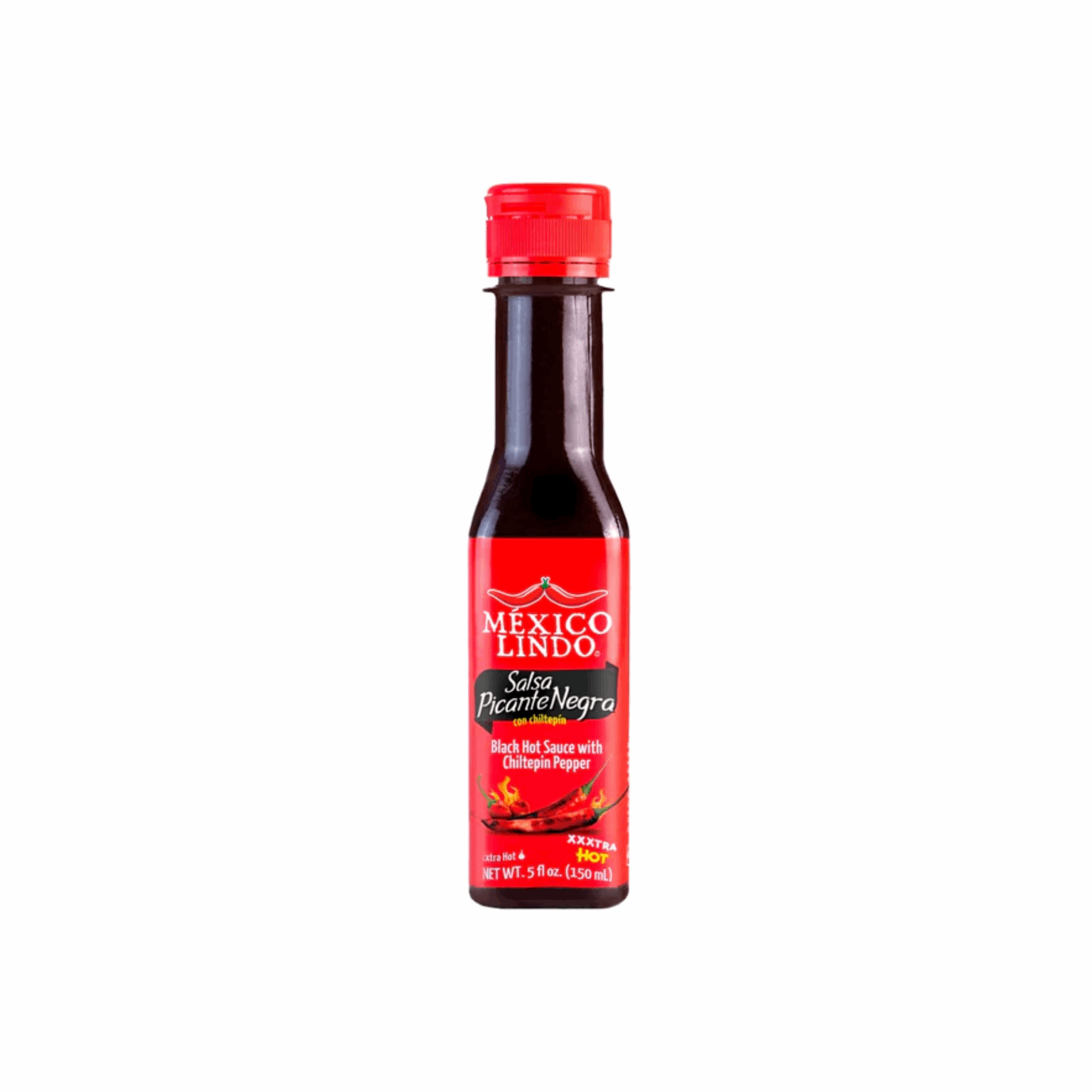 Mexico Lindo Salsa Picante Negra con Chiltepin Sauce 5oz (Case of 12)