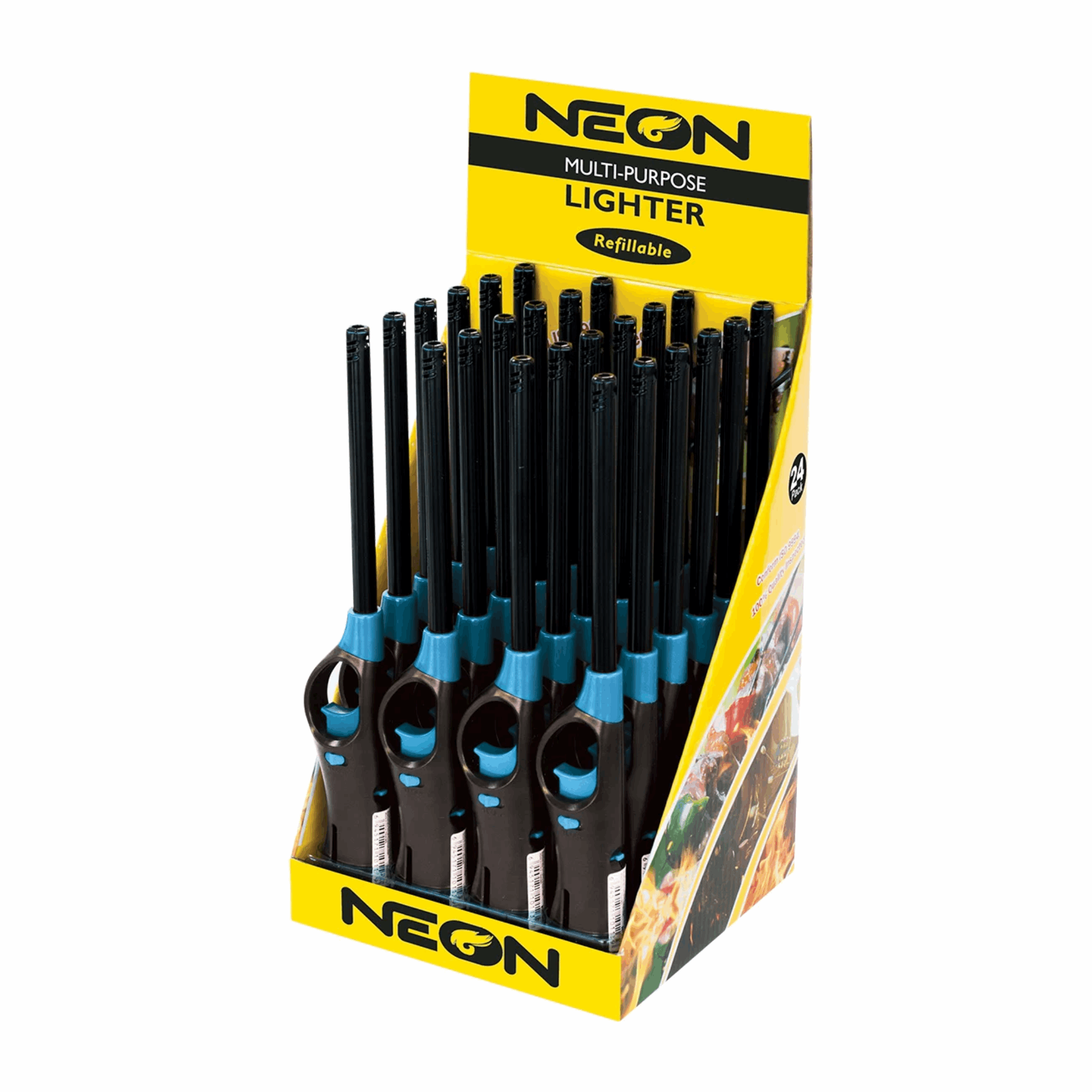 Neon BBQ Lighter Display (Case of 24)