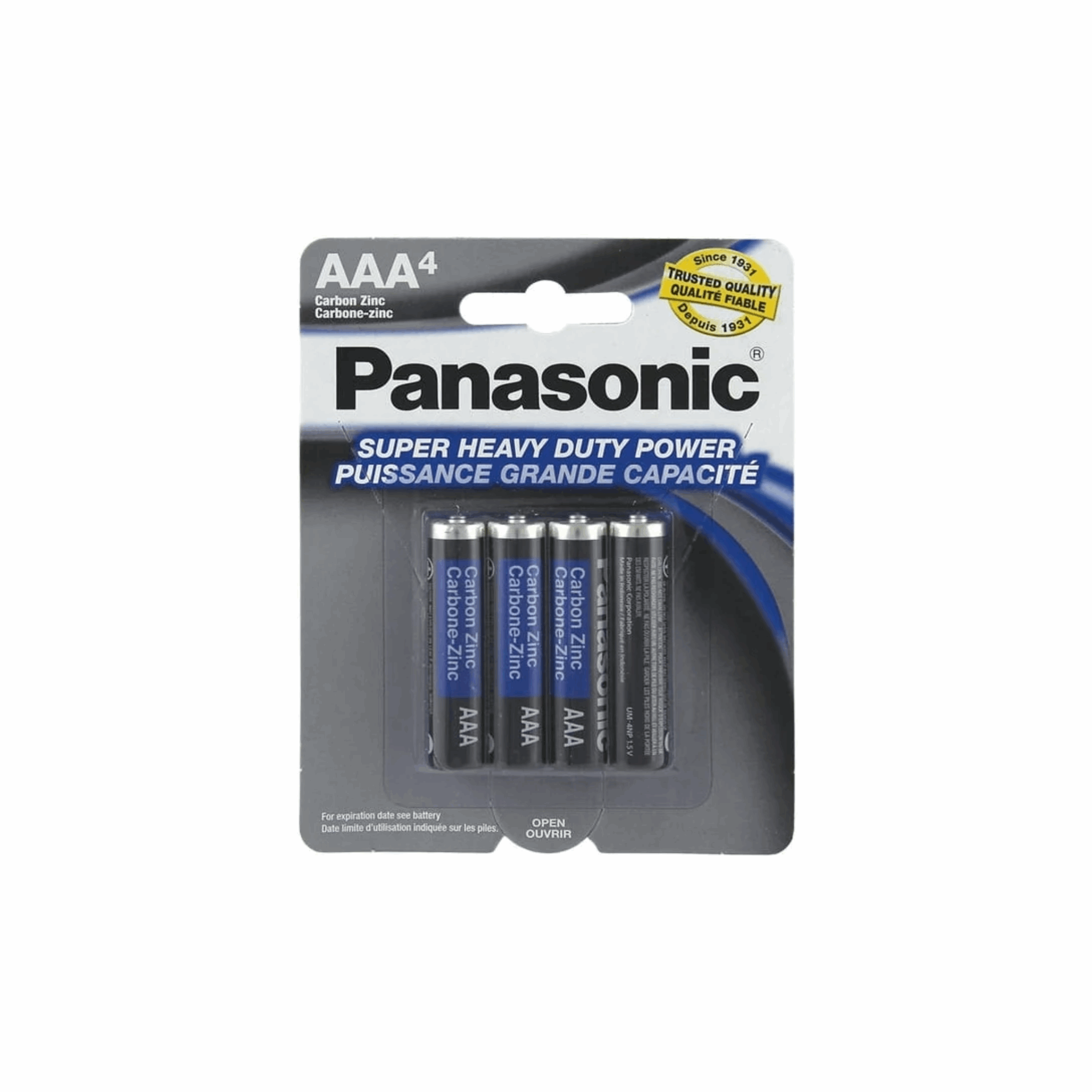 Panasonic AAA Batteries 4-Pack (Case of 12)