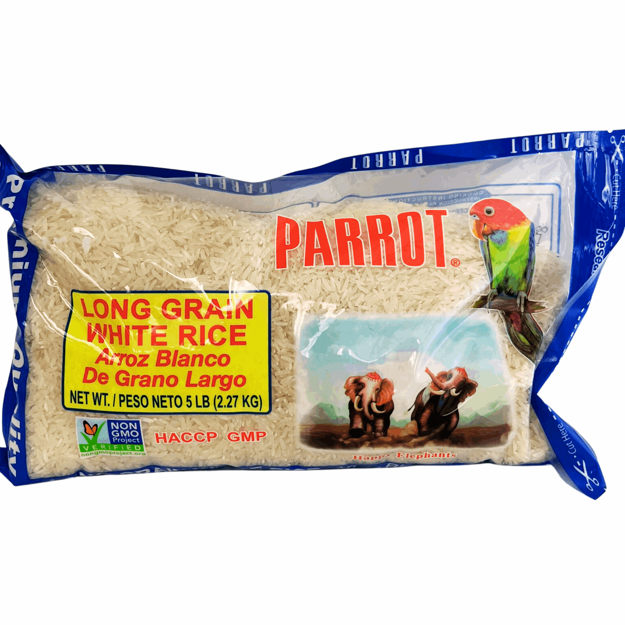 Parrot White Rice 5Lb (Case of 6)