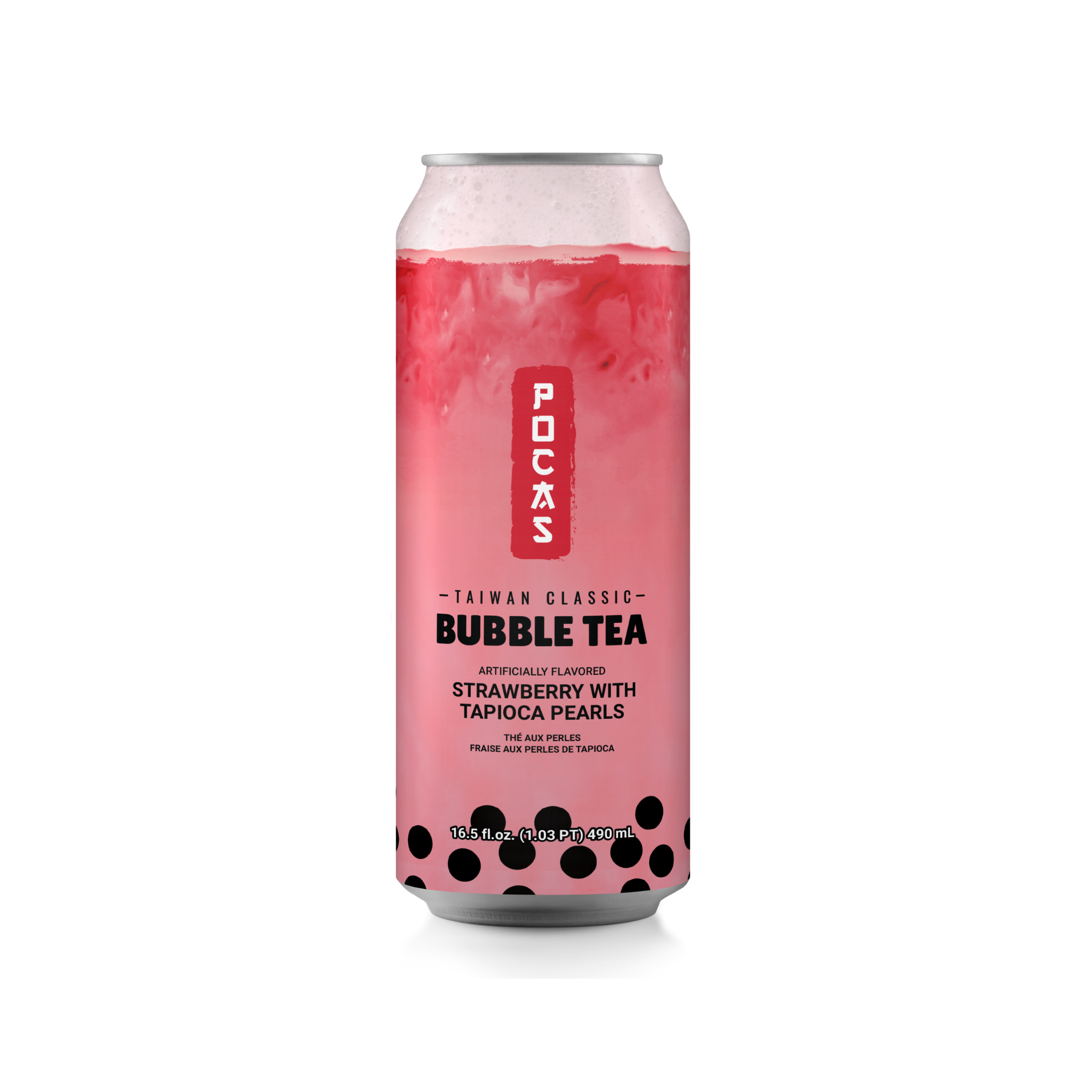 Pocasville Bubble Tea Strawberry 16.5oz