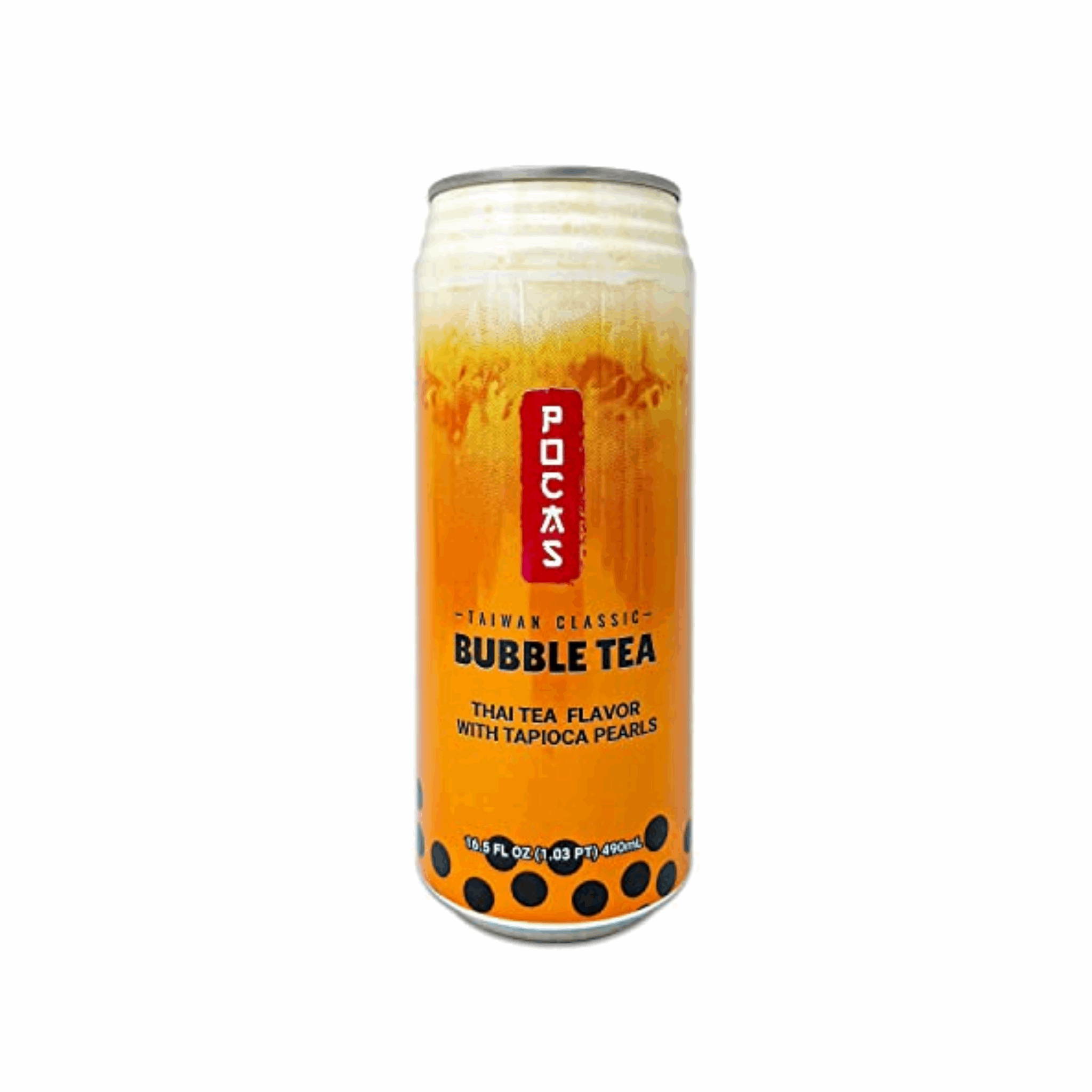 Pocasville Bubble Tea Thai Tea 16.5oz (Case of 24)