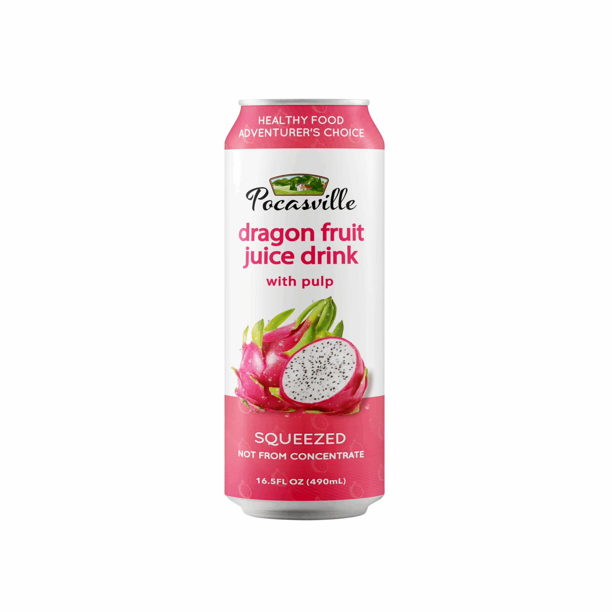 Pocasville Dragon Fruit Juice 16.5oz (Case of 12)