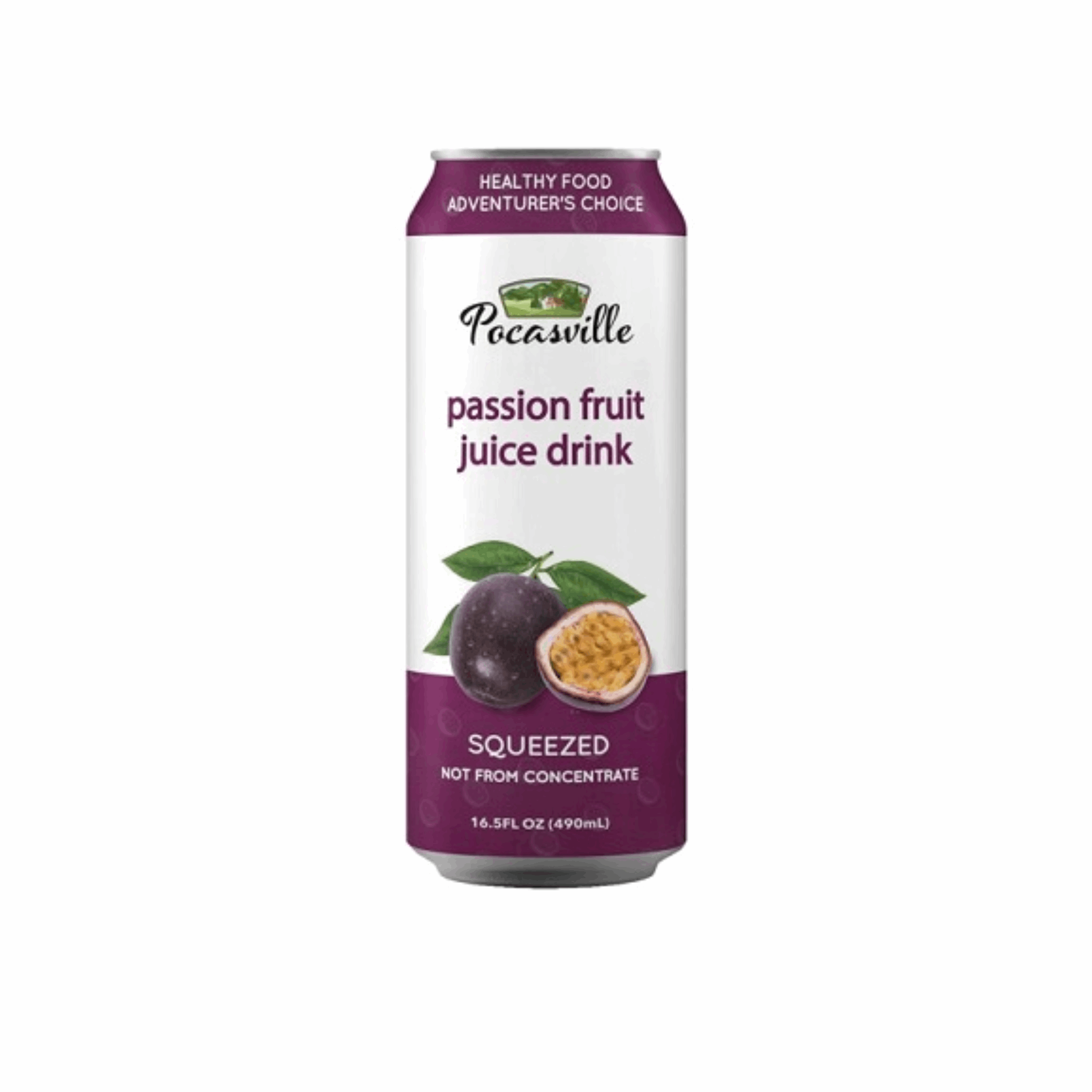 Pocasville Passion Fruit Juice 16.5oz (Case of 12)