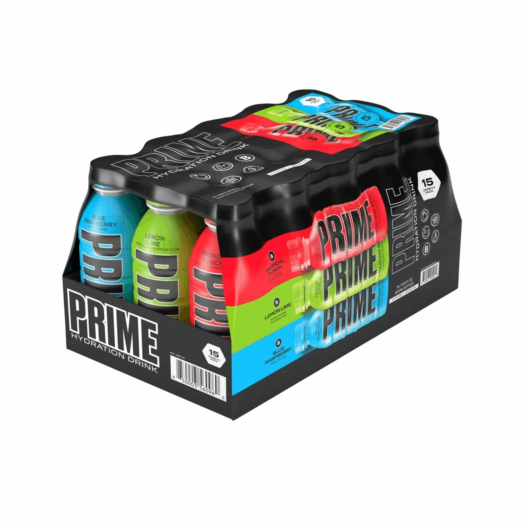 Prime Hydration Drink Variety Pack 16.9oz (Case of 15)