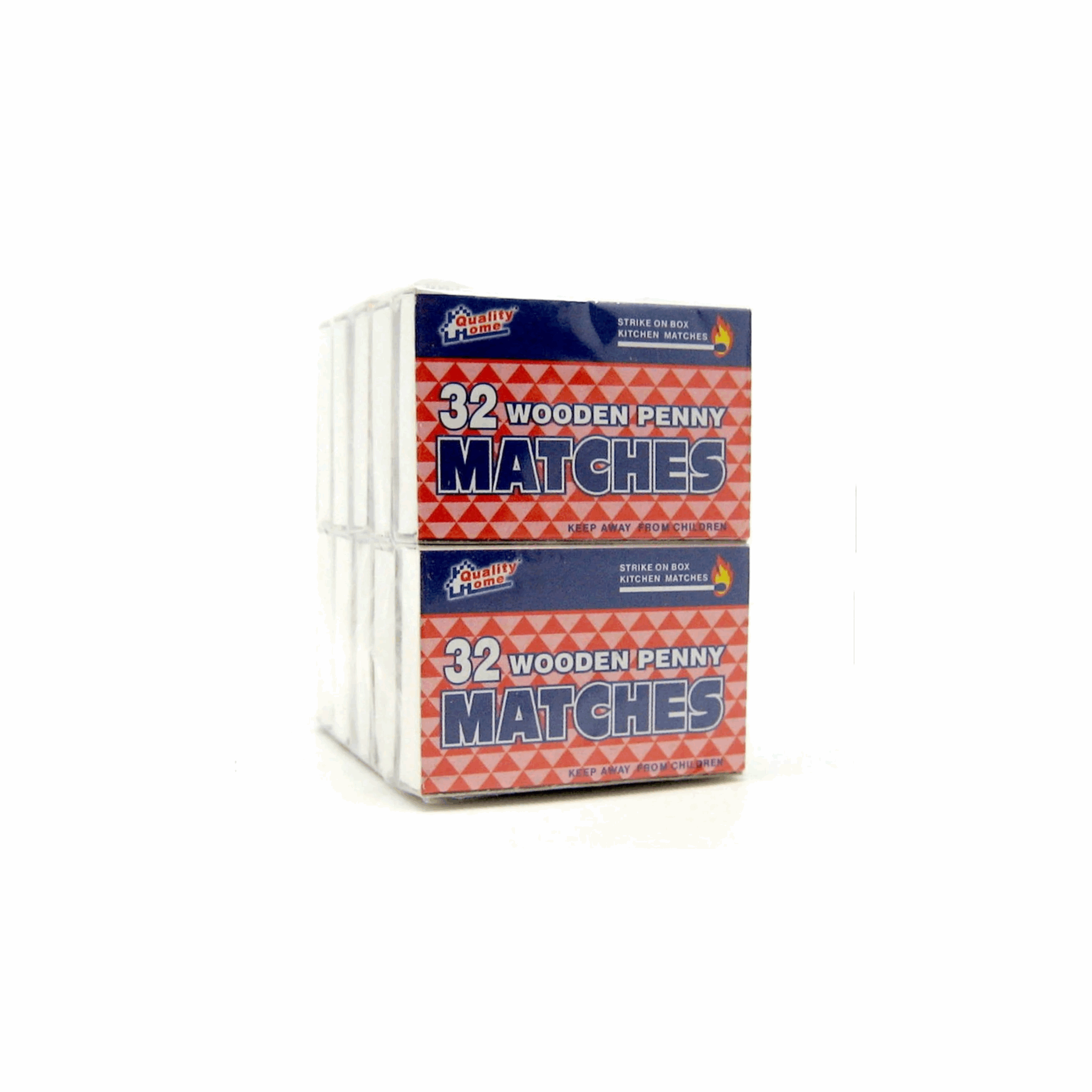 Quality Home Wooden Penny Matches 32ct (Case of 48)