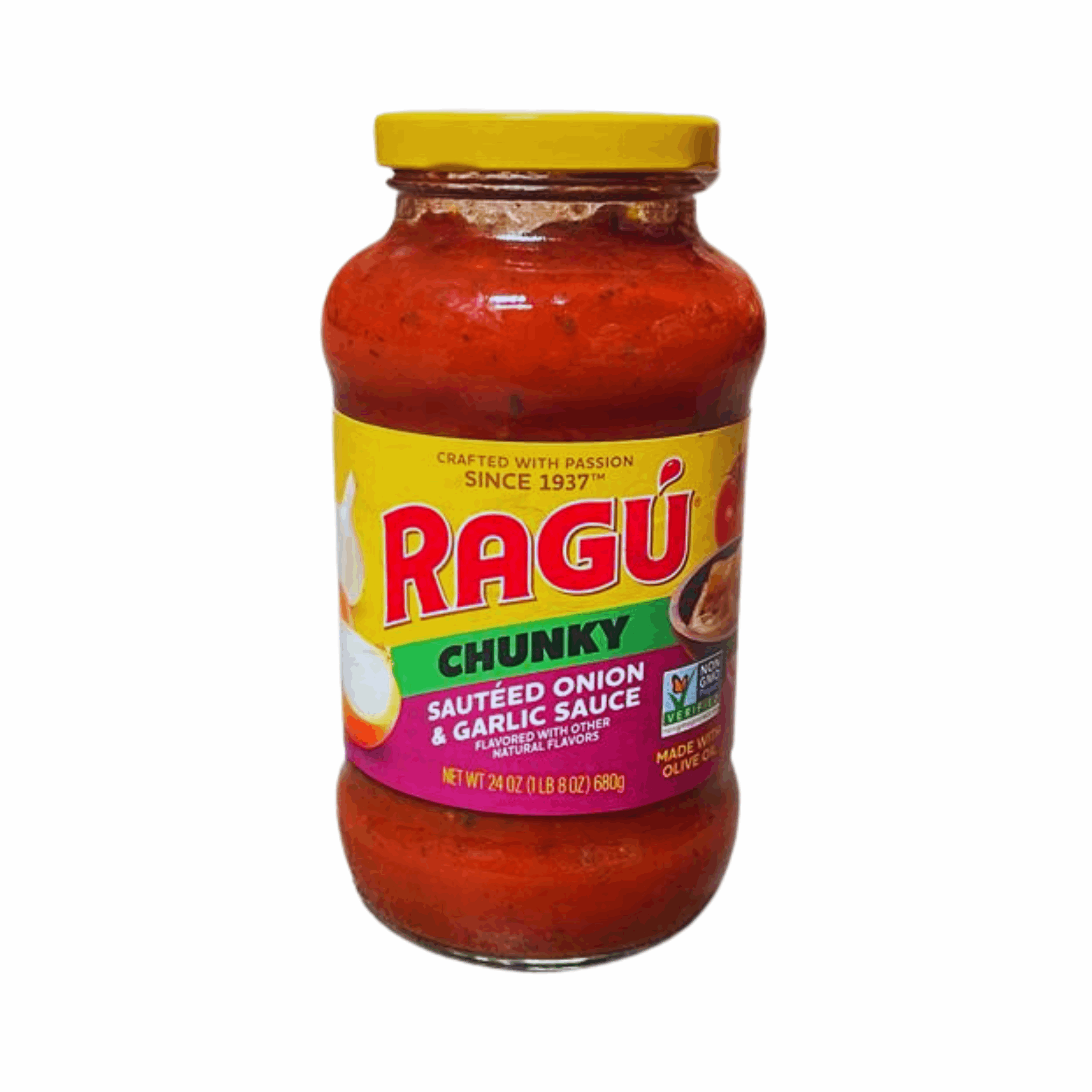 Ragu Chunky Sauteed Onion & Garlic Sauce 24oz (Case of 12)