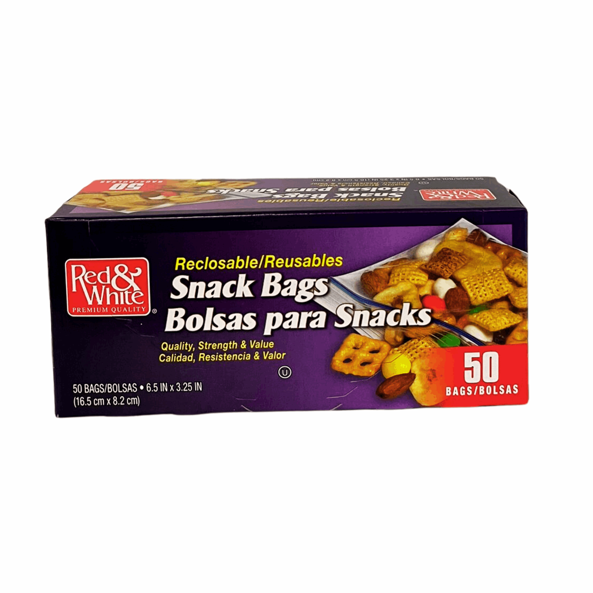 Red & White Snack Bags 50ct (Case of 12)