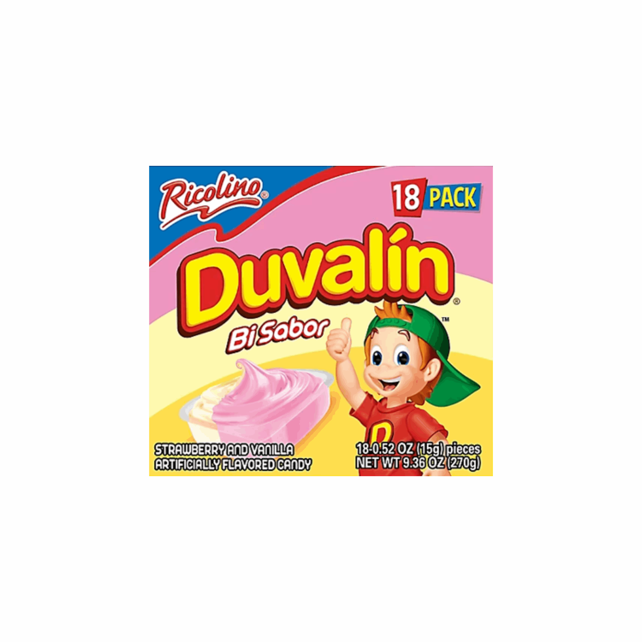 Ricolino Duvalin Strawberry & Vanilla 18ct