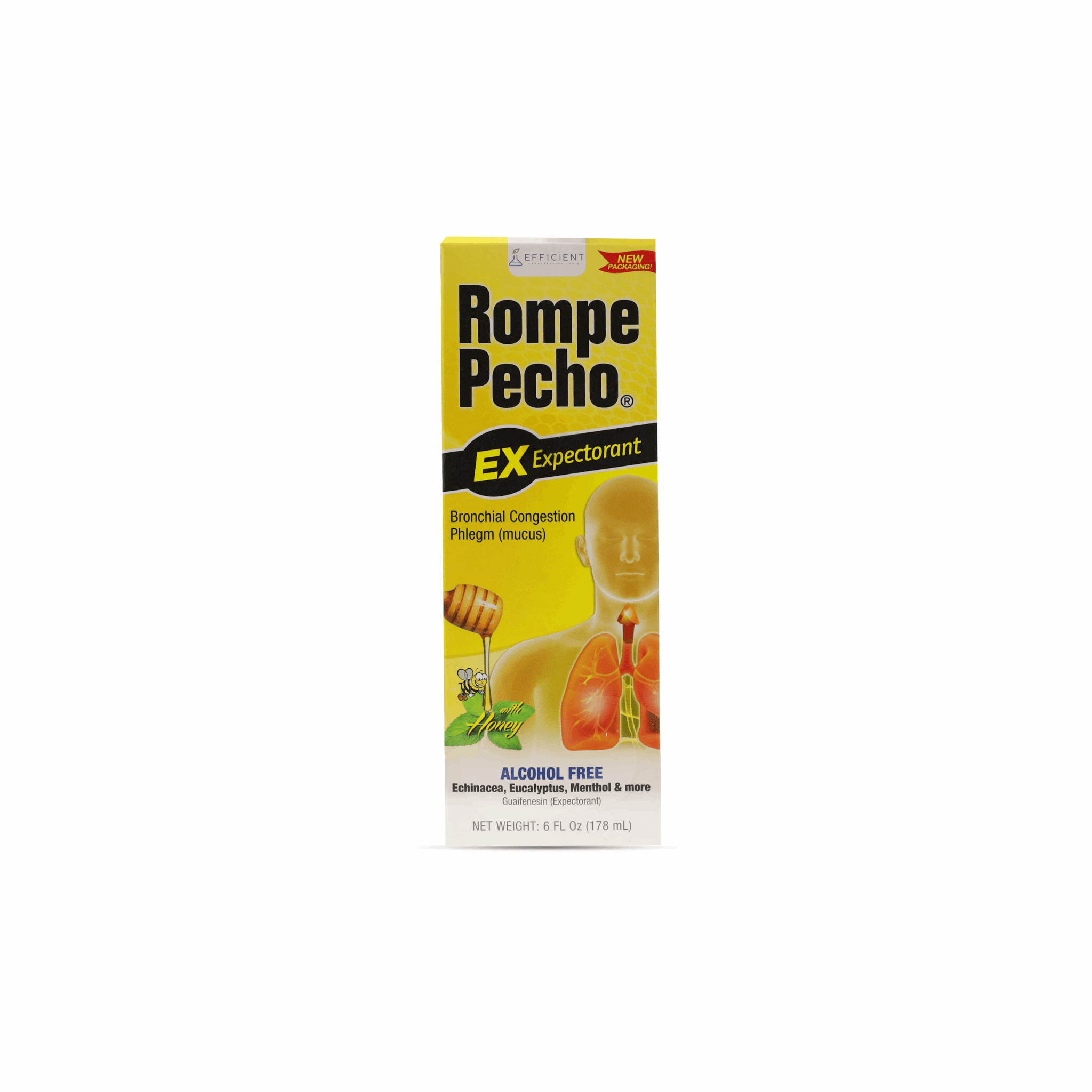 Rompe Pecho Expectorant Bronchial Congestion Phlegm 6oz (Case of 6)