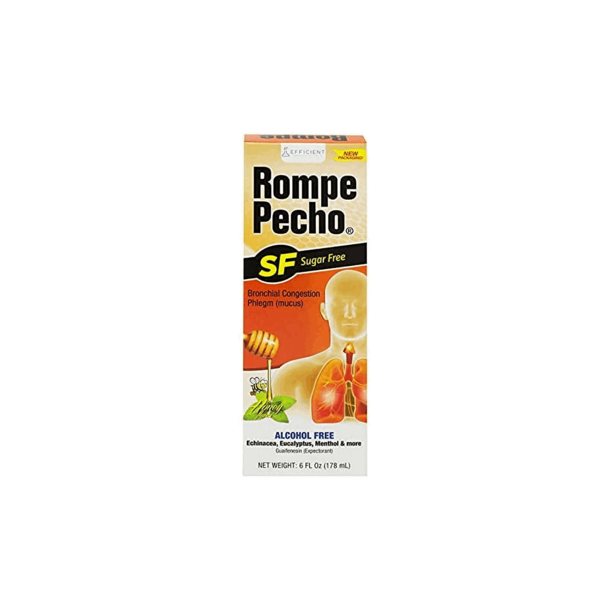 Rompe Pecho Sugar Free Bronchial Congestion Phlegm 6oz (Case of 6)