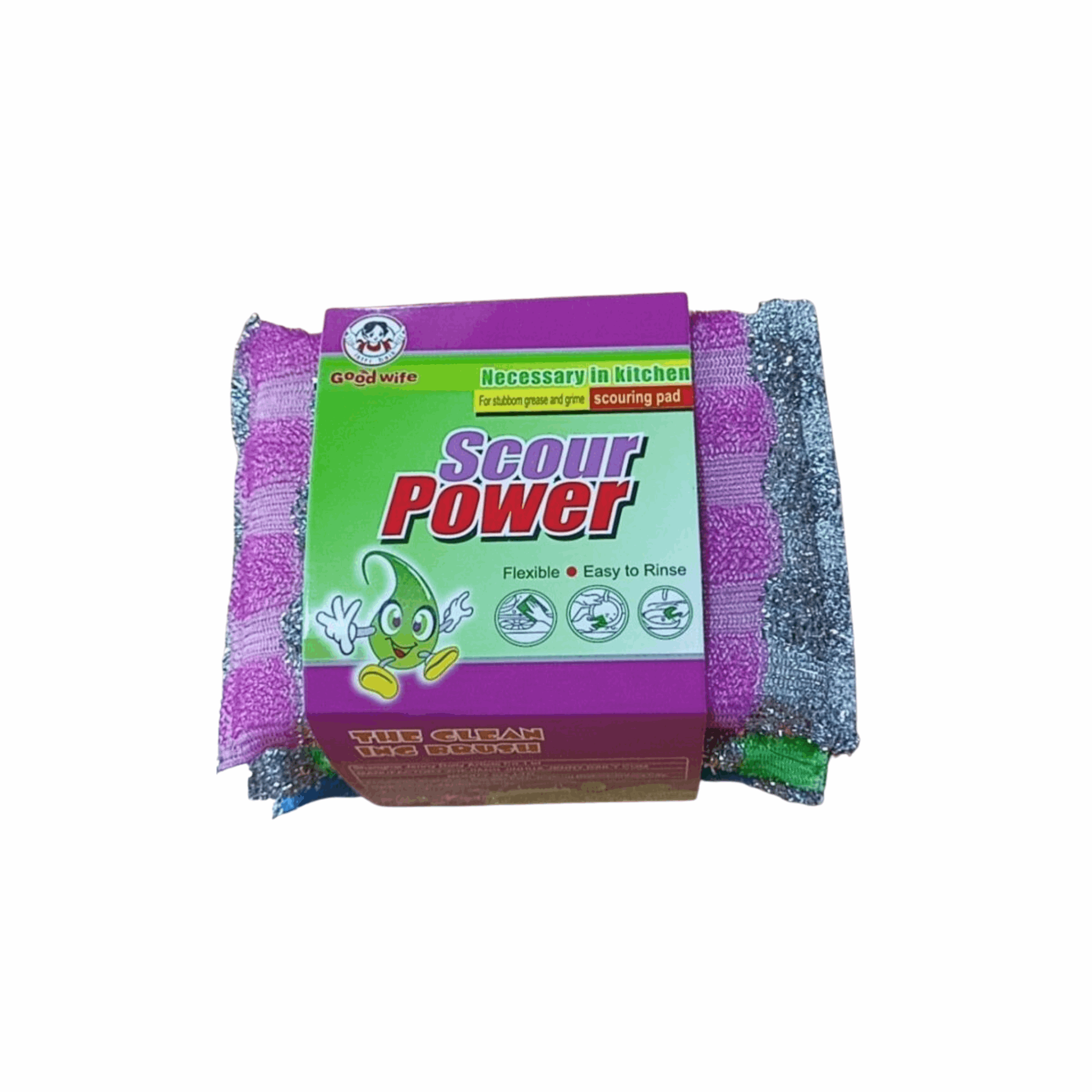 Scour Power Heavy Duty Scrub Sponge 3ct (Case of 10)