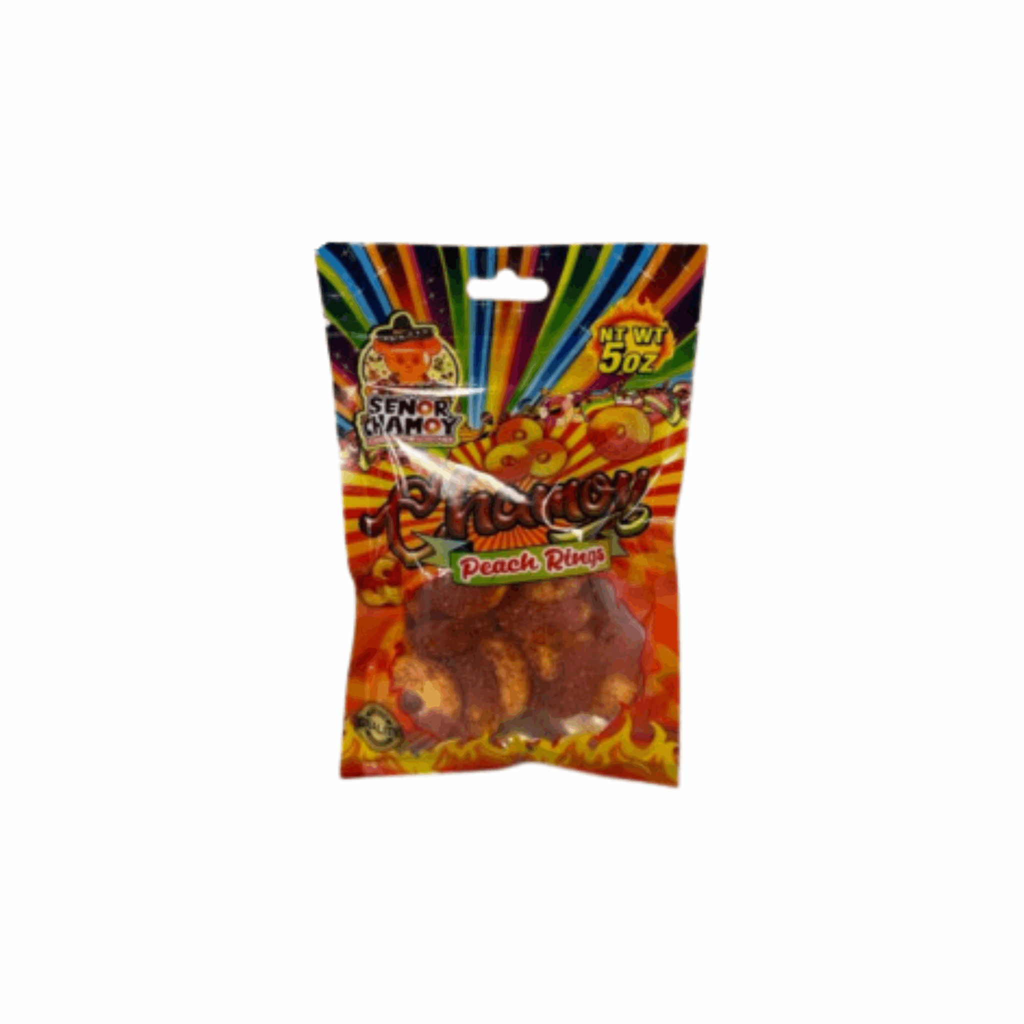 Senor Chamoy Peach Rings 5oz (Case of 12)