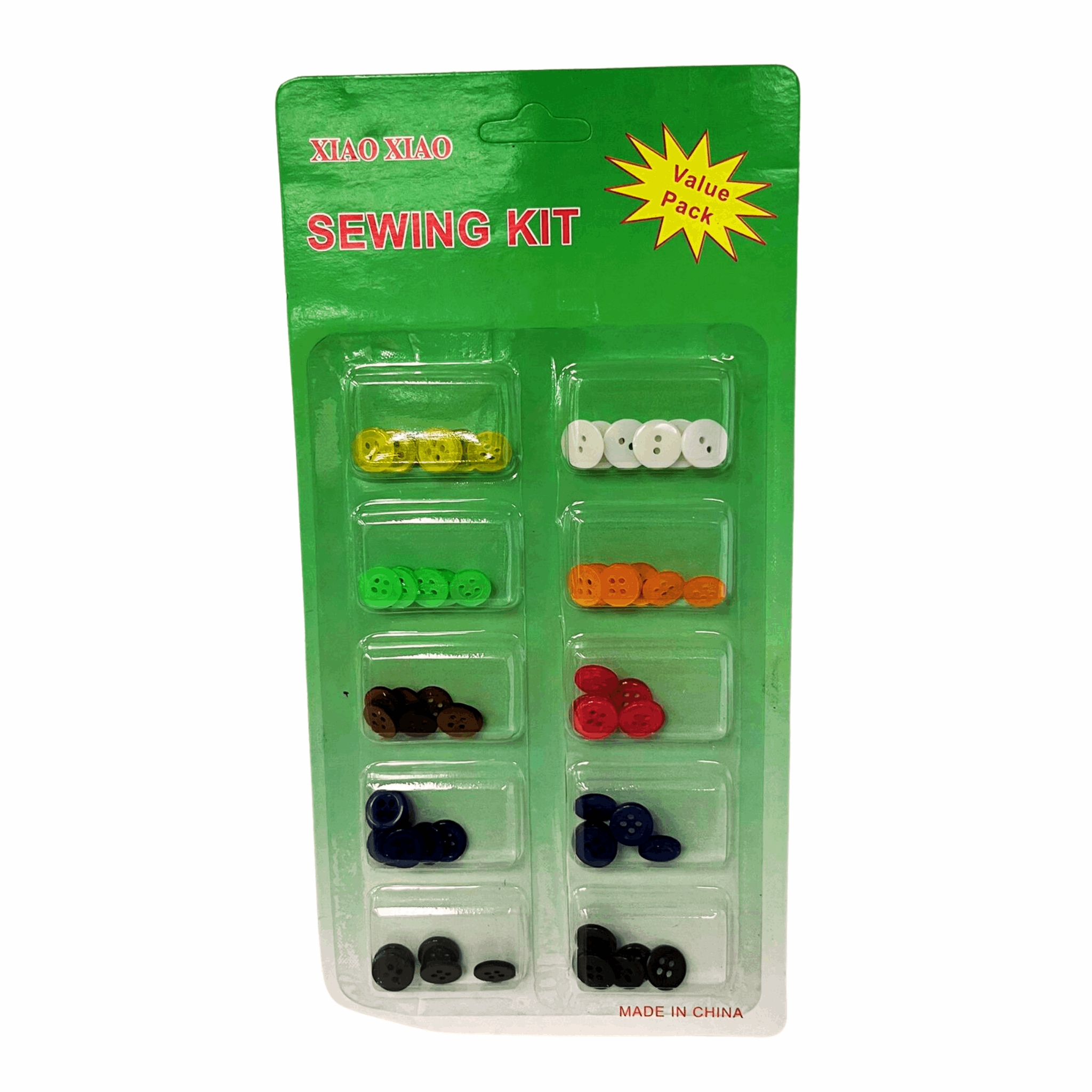 Sewing Kit Assorted Buttons (Case of 12)