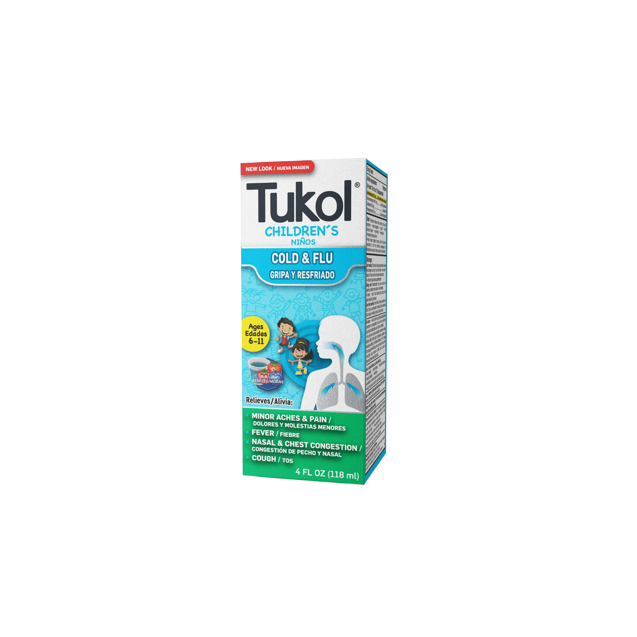 Tukol Childrens Berry Cold & Flu Syrup 4oz