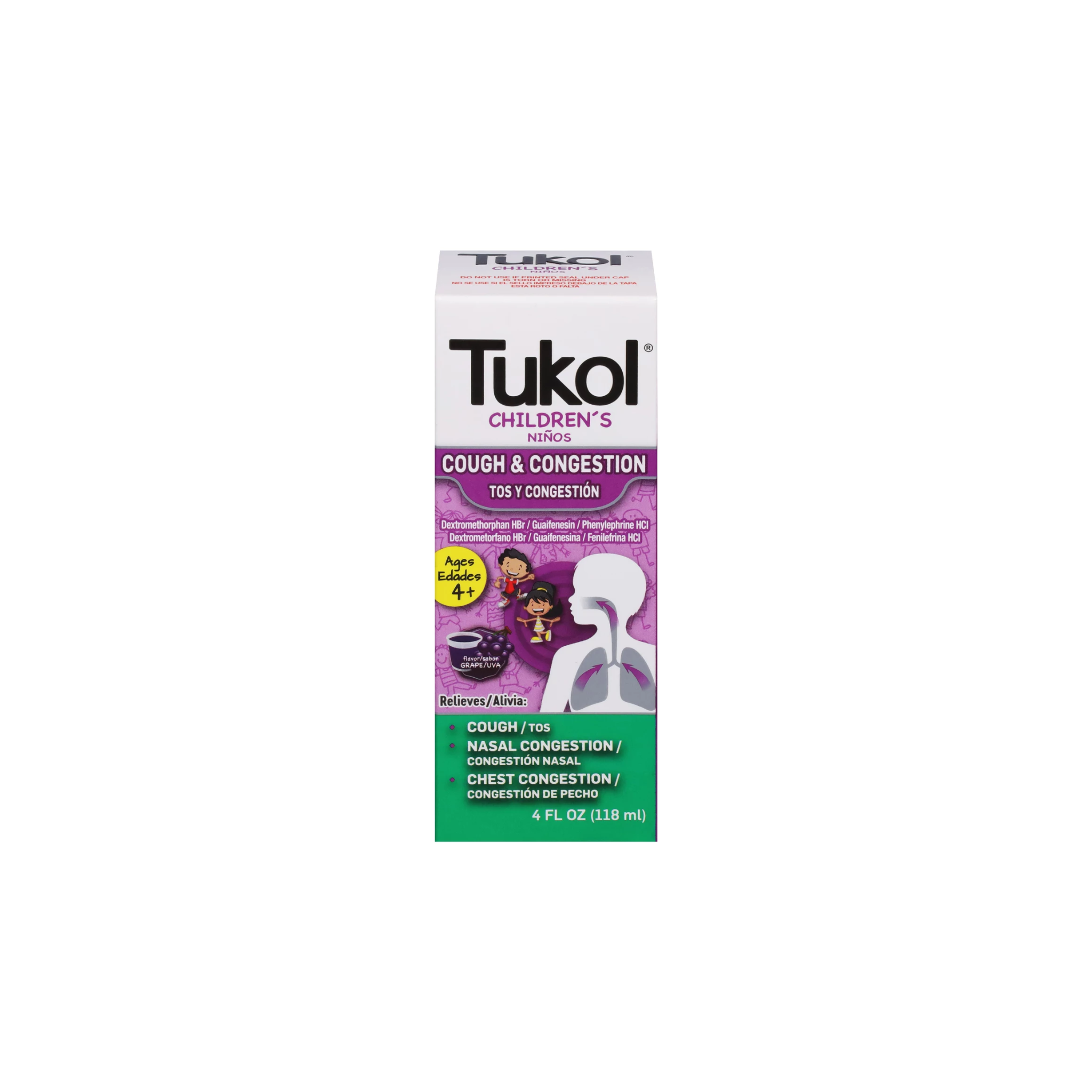 Tukol Childrens Grape Cough & Congestion Syrup 4oz