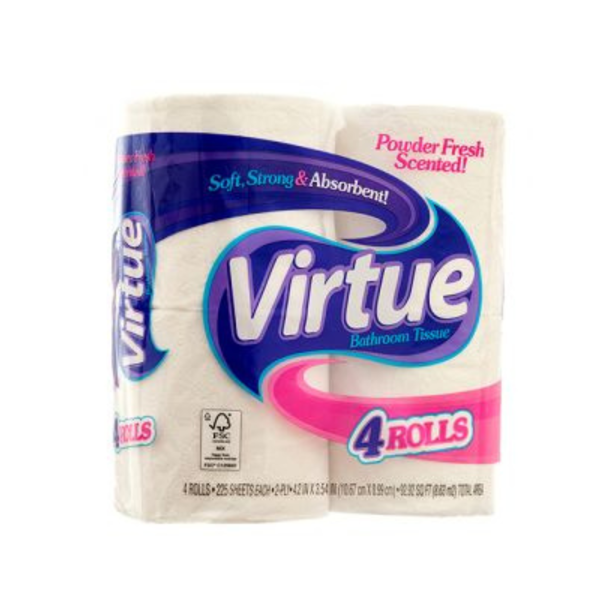 Virtue Powder Fresh Bath Tissue 4 Rolls