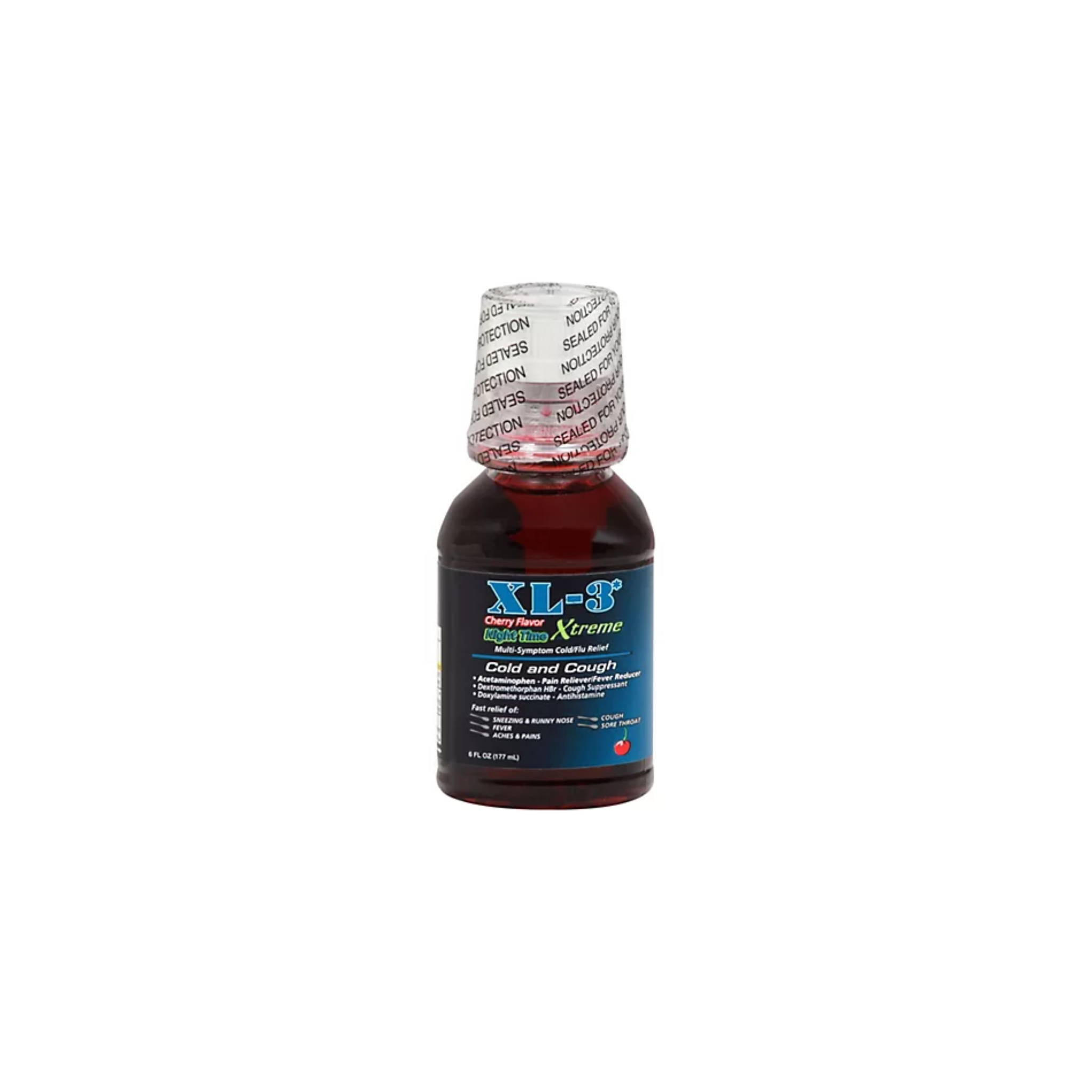 XL-3 Night Time Xtreme Cold & Cough Syrup Cherry 6oz