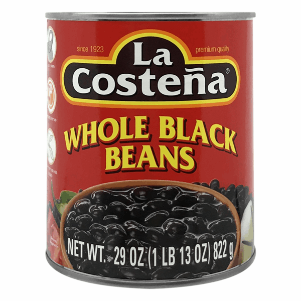 La Costena Whole Blak Beans 29oz/12pk