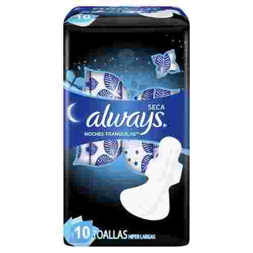 Always Noturno Seca Long 10 Pads