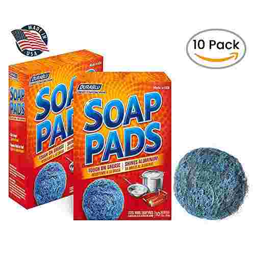 Soap Pads Steel Wool Scrubbers 10ct