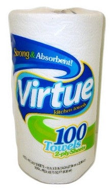 Virtue 100-Ply Paper Towels Single Roll