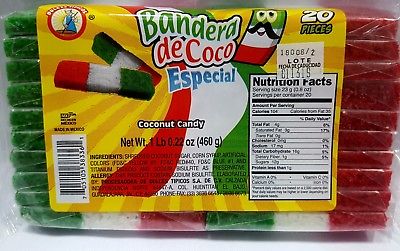 Dulces Tipicos Bandera de Coco 30ct