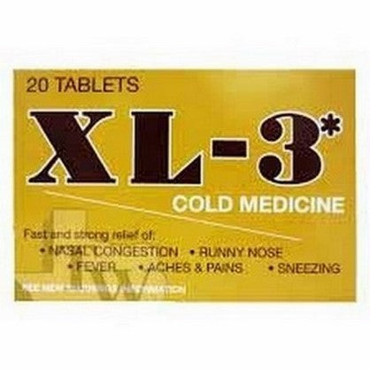 XL-3 Cold Medicine 20ct