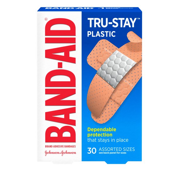 Band-Aid Tru-Stay Plastic Adhesive Assorted Sizes 30ct