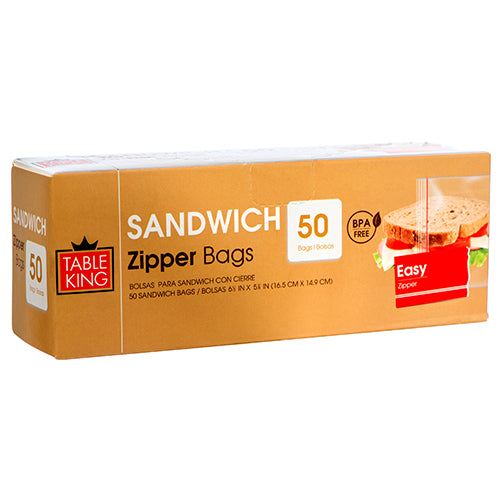 Table King Sandwich Zipper Bags 50ct