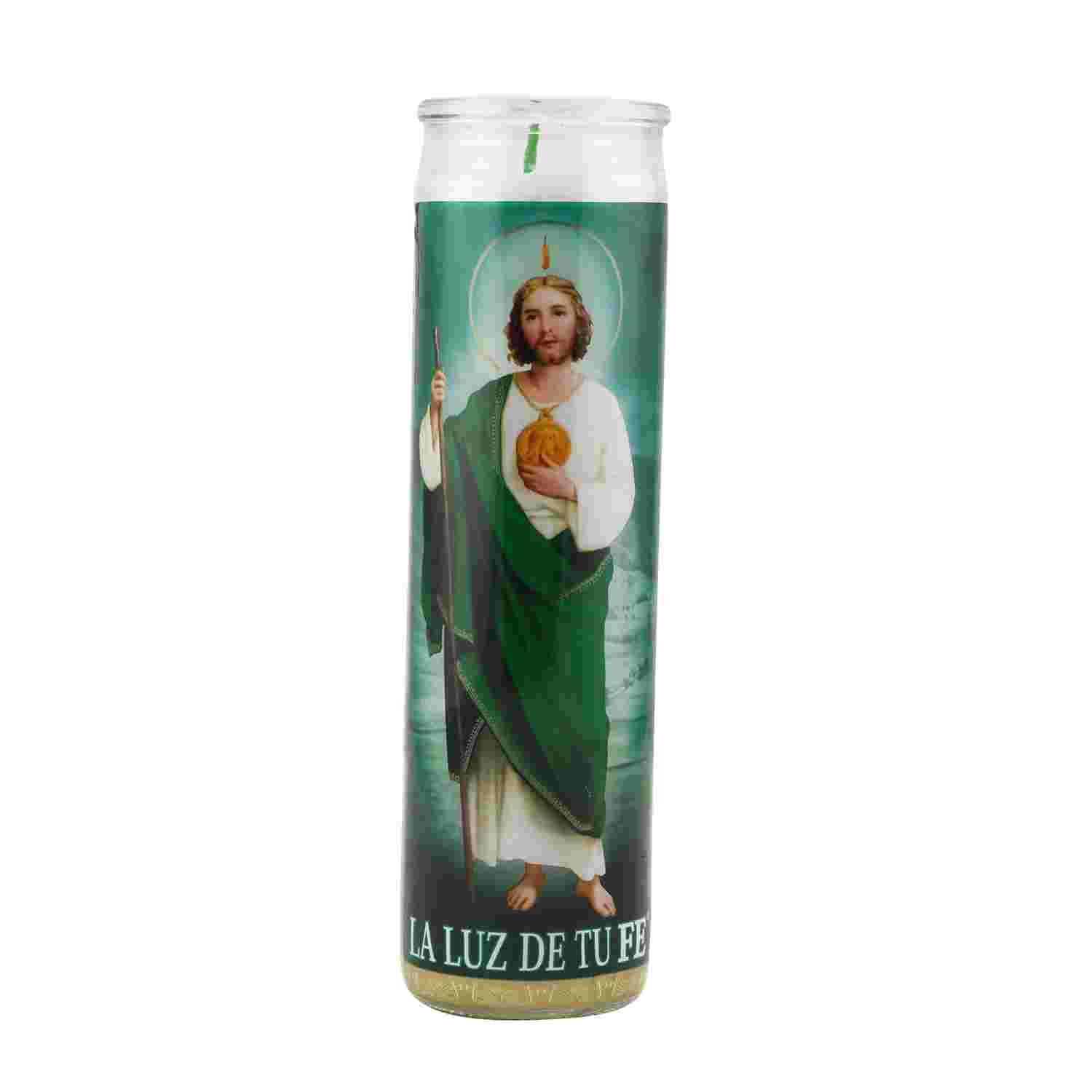 Religious Candle San Judas Green Tube